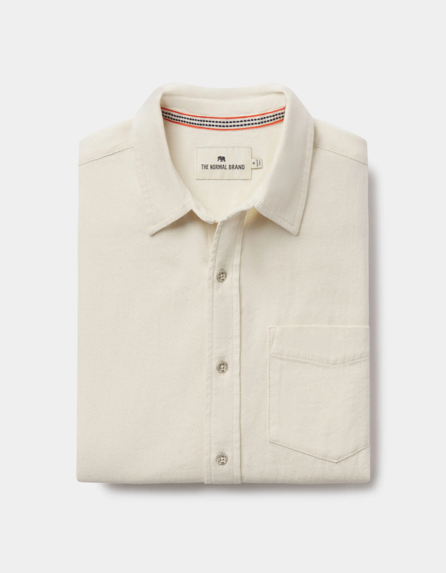 Cotton Denim Long Sleeve Button Up
