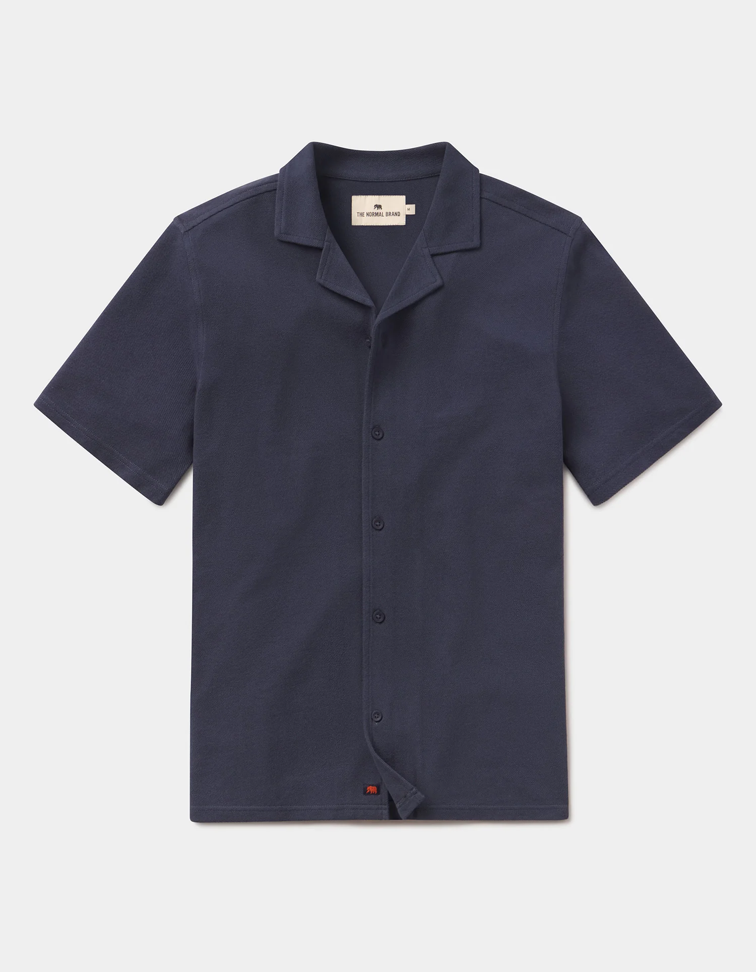 Cotton Pique Camp Shirt