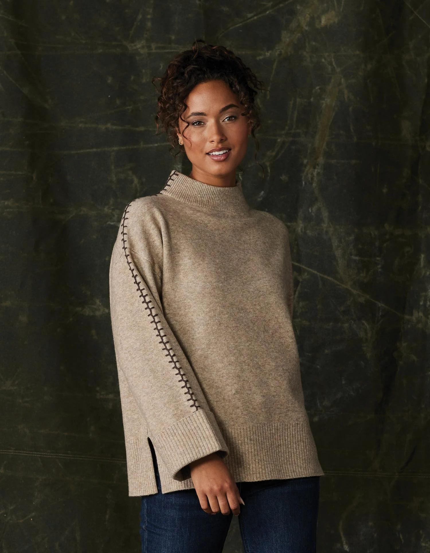 Craft Stitch Sweater in Teak - Image 3