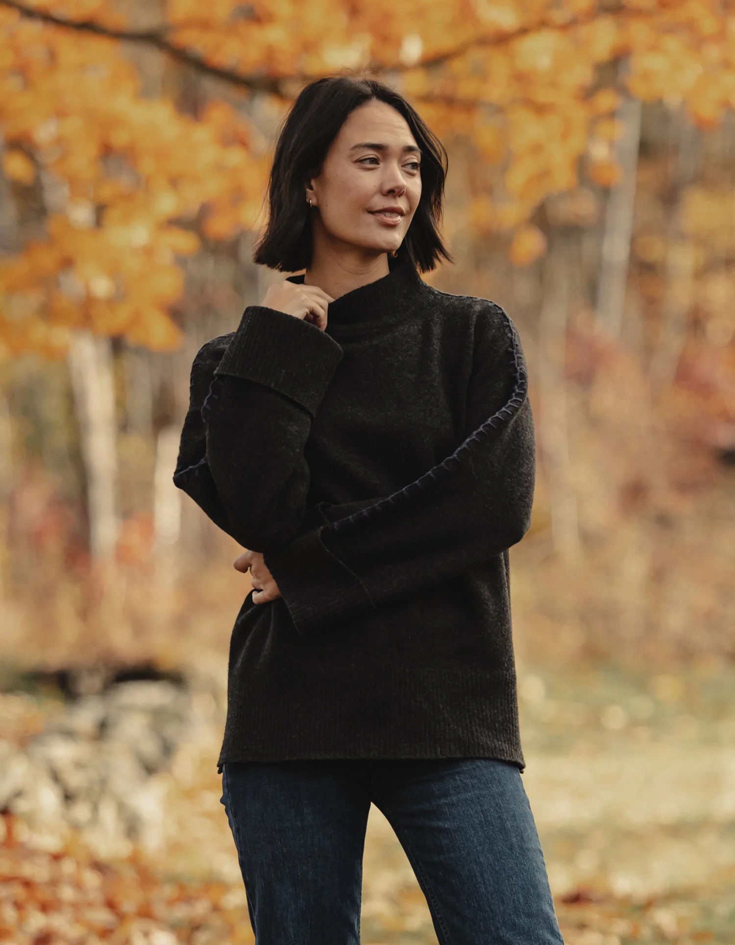 Craft Stitch Sweater in Black - Image 2