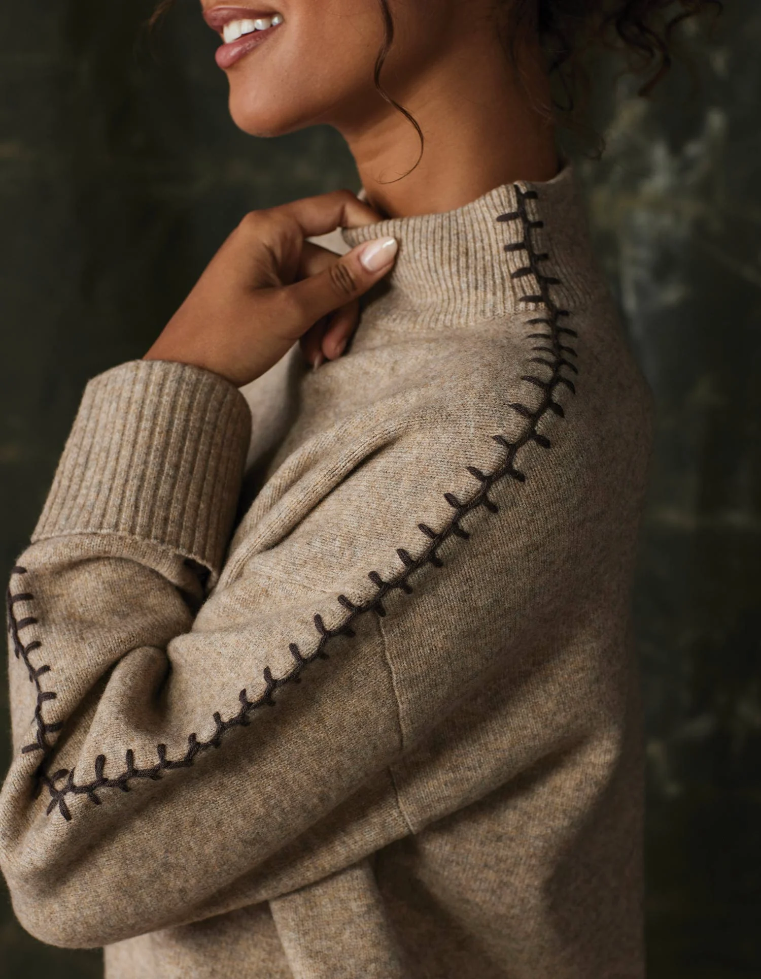 Craft Stitch Sweater in Teak - Image 2