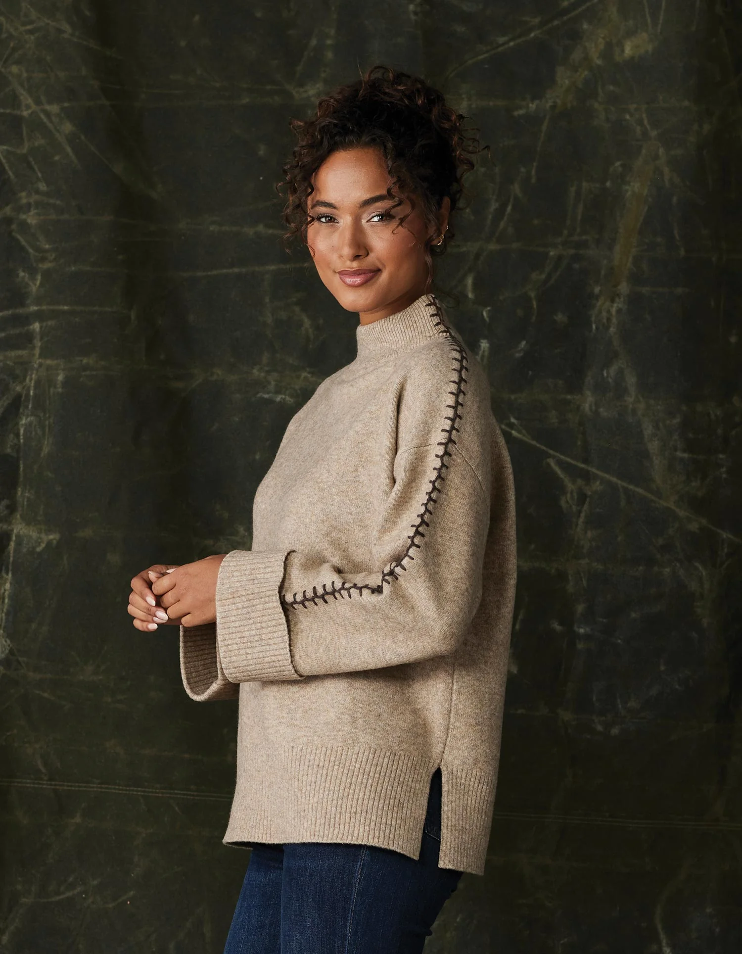 Craft Stitch Sweater in Teak - Image 4
