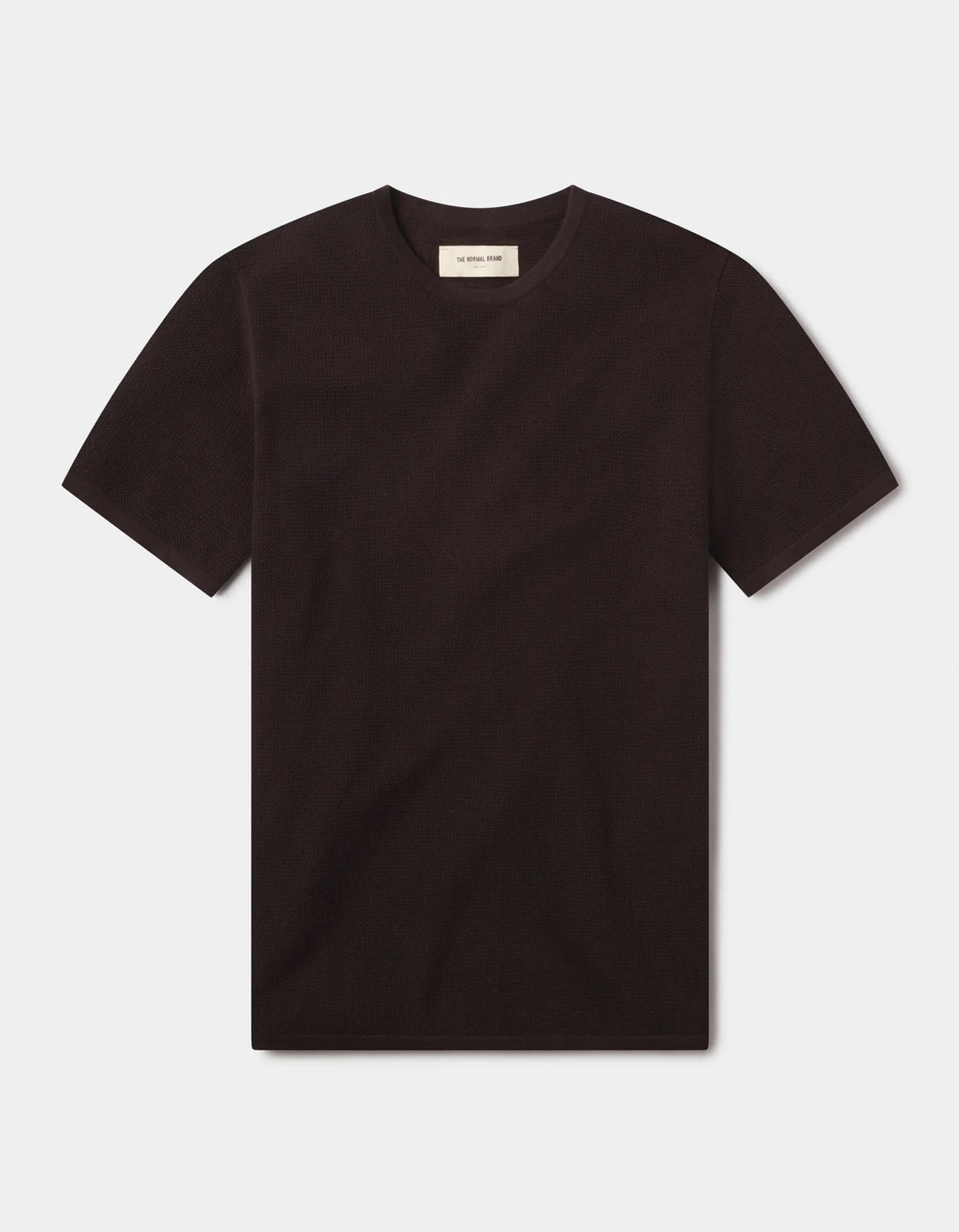 Driftknit Sweater Tee in Dark Brown - Image 2