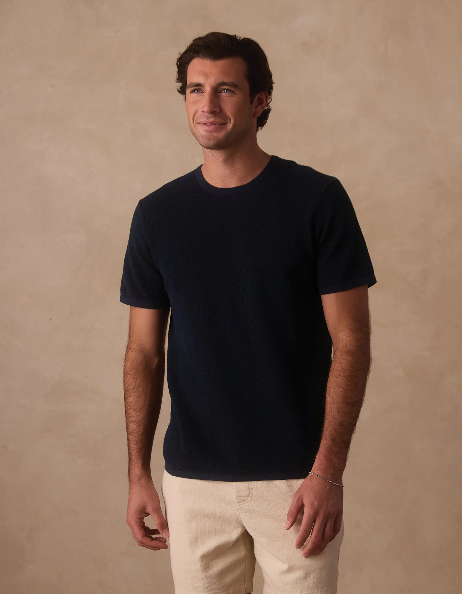 Driftknit Sweater Tee in Navy - Image 3