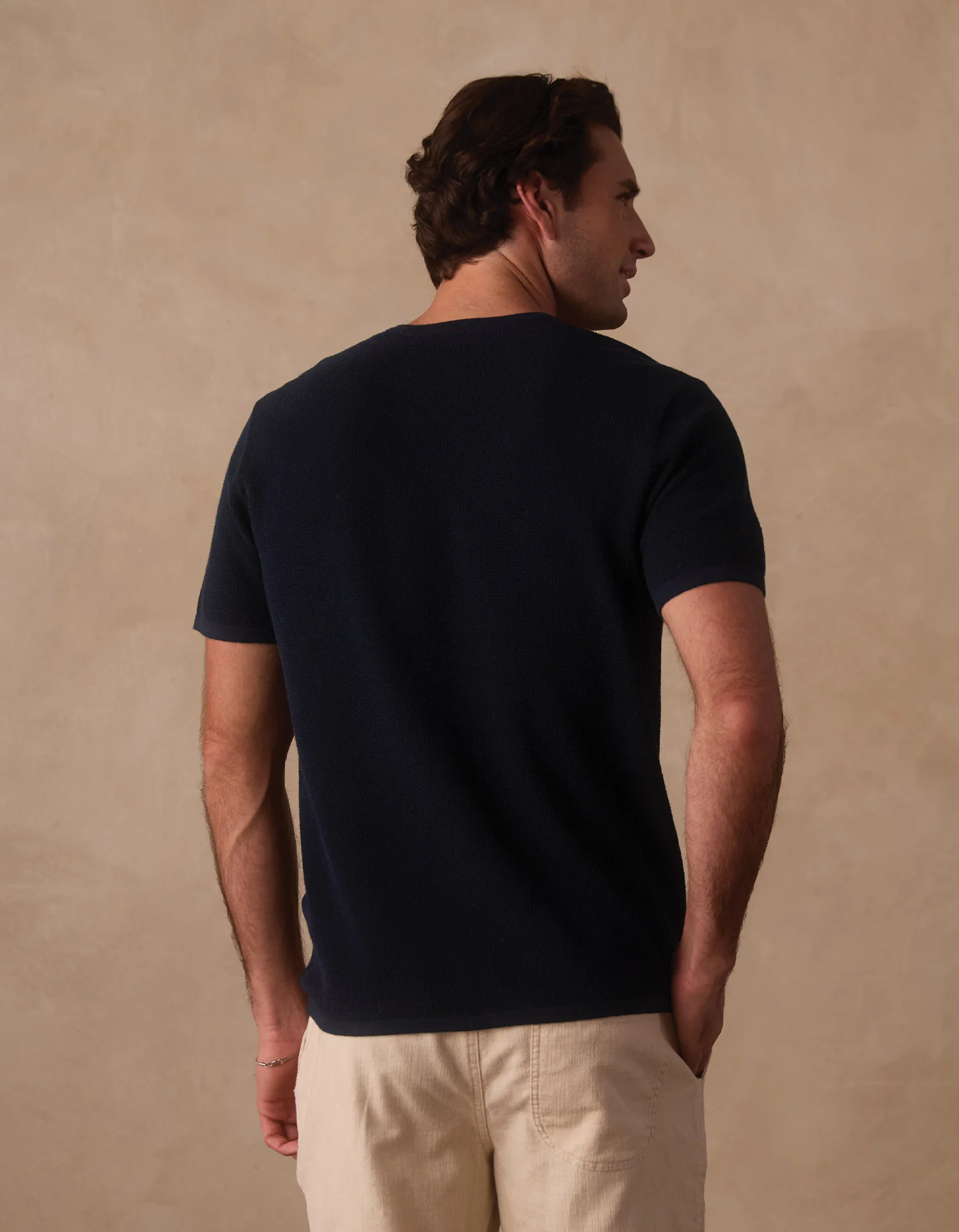 Driftknit Sweater Tee in Navy - Image 6