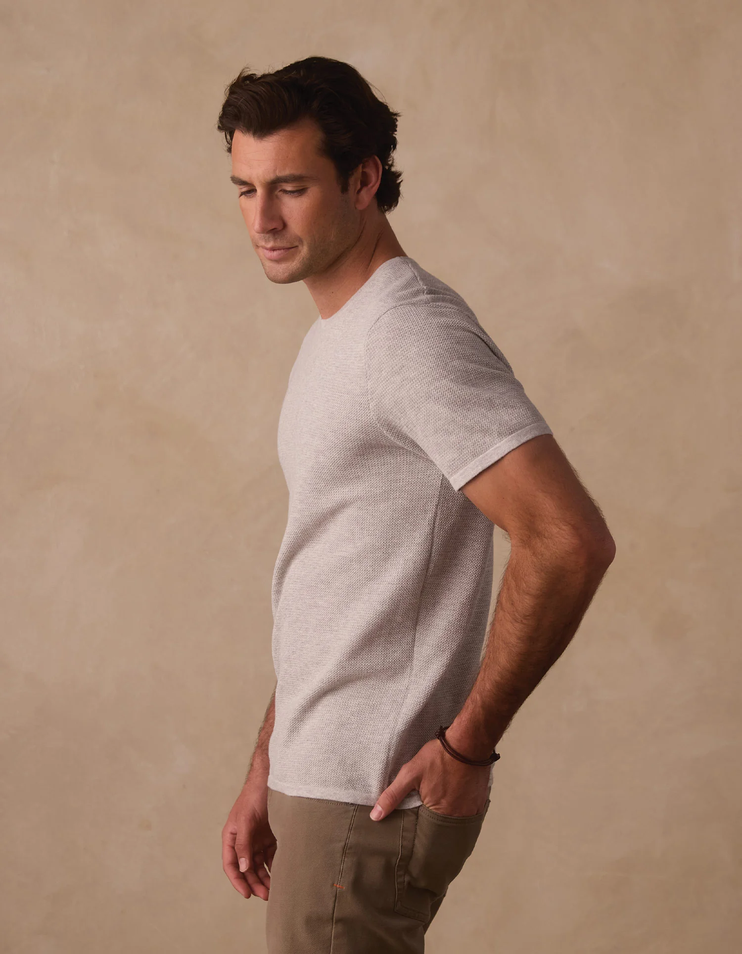 Driftknit Sweater Tee in Stone - Image 7