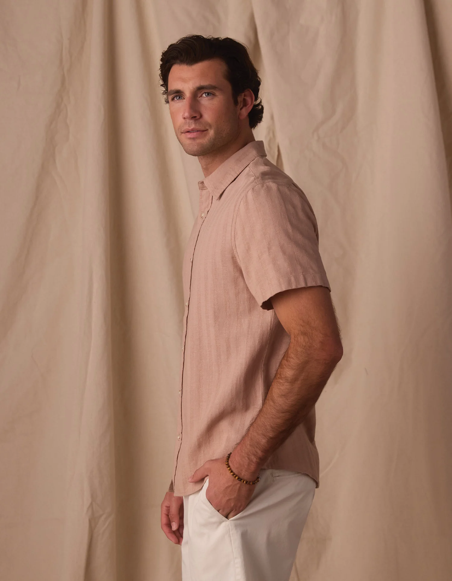 Freshwater Everyday Shirt in Flax - Image 4