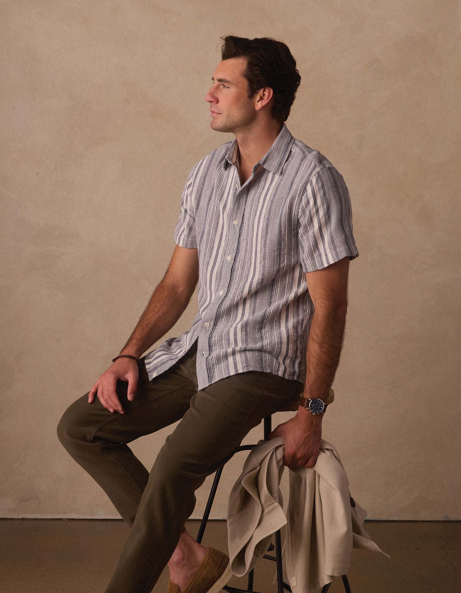 Freshwater Everyday Shirt in Positano Stripe - Image 3