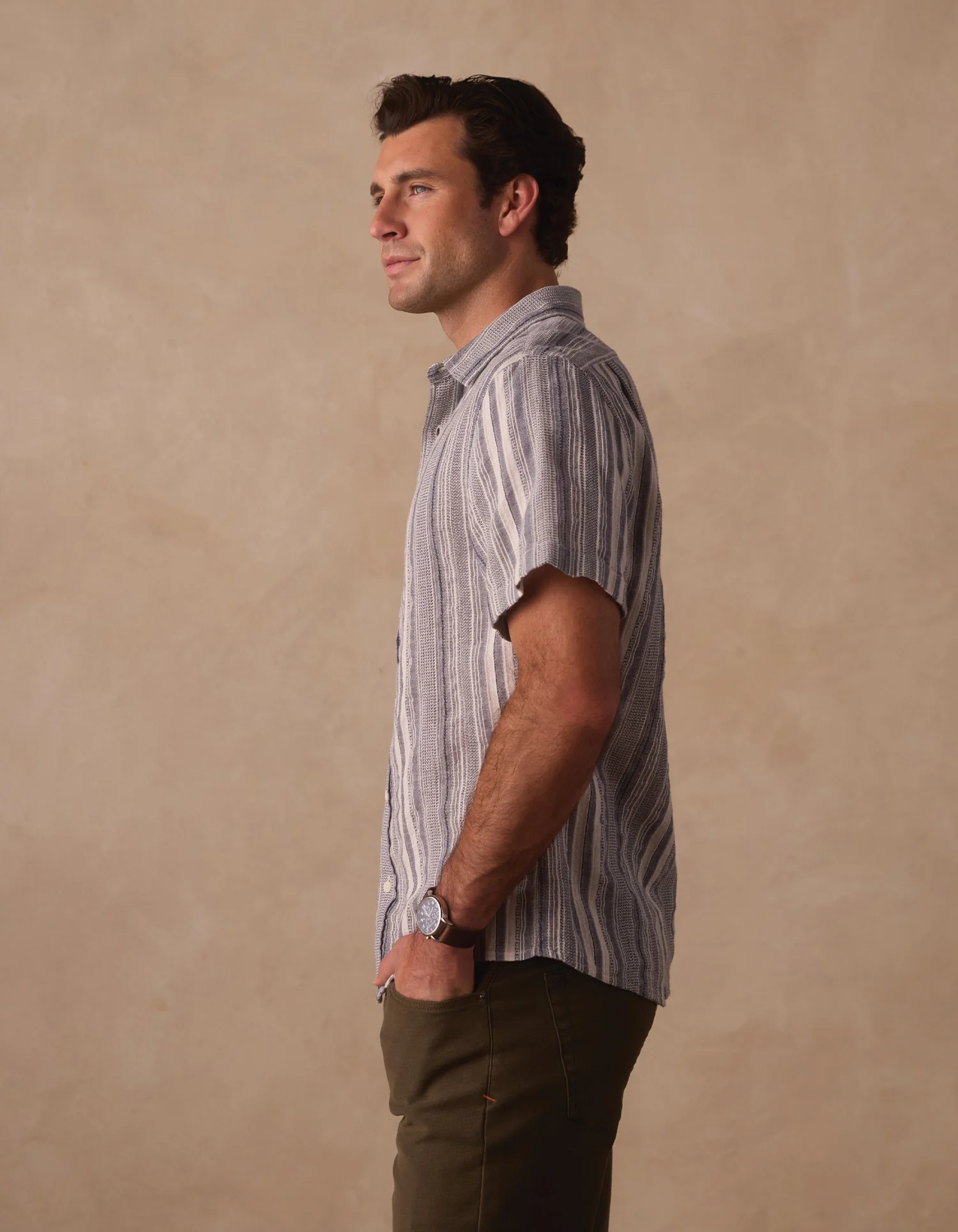 Freshwater Everyday Shirt in Positano Stripe - Image 6