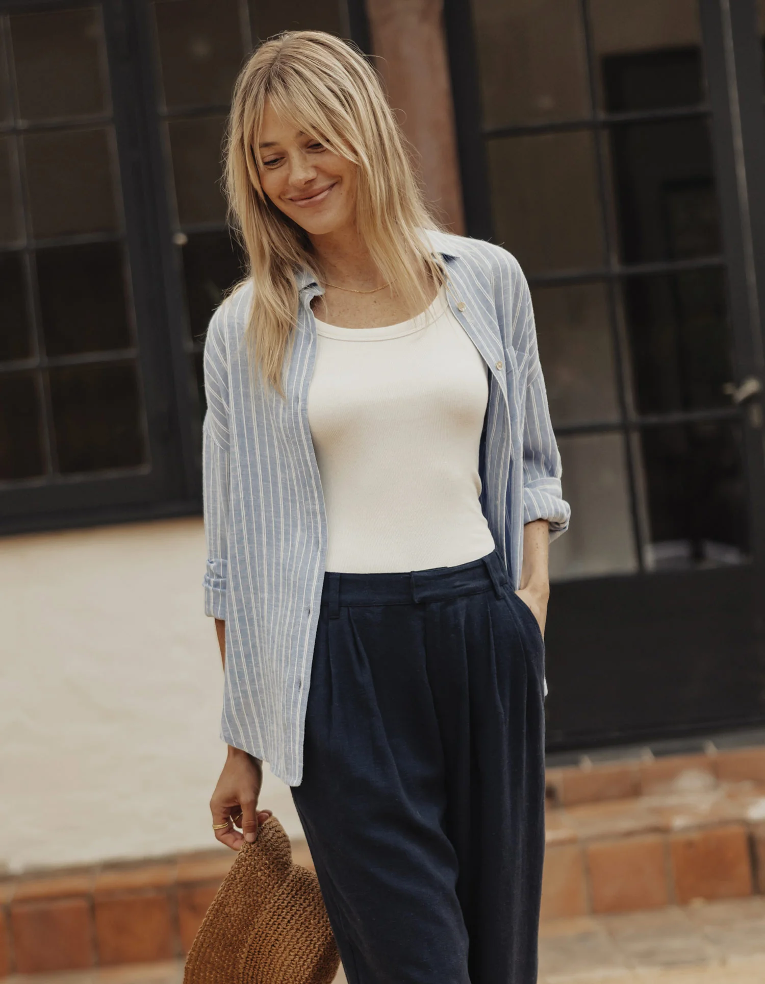 Freshwater Overshirt in Sorrento Stripe - Image 3