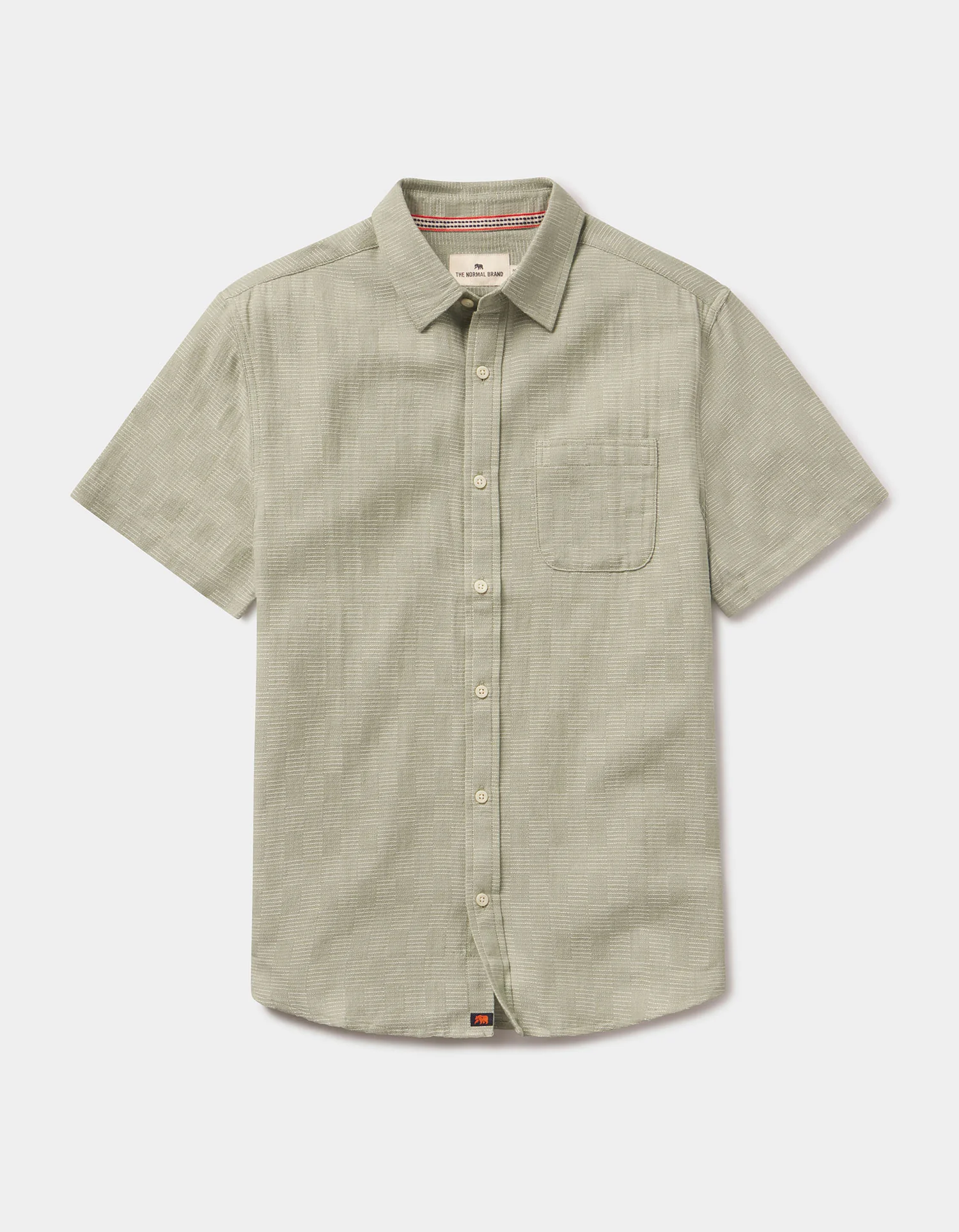 Freshwater Short Sleeve Button Up Shirt in Juniper Check - Image 4