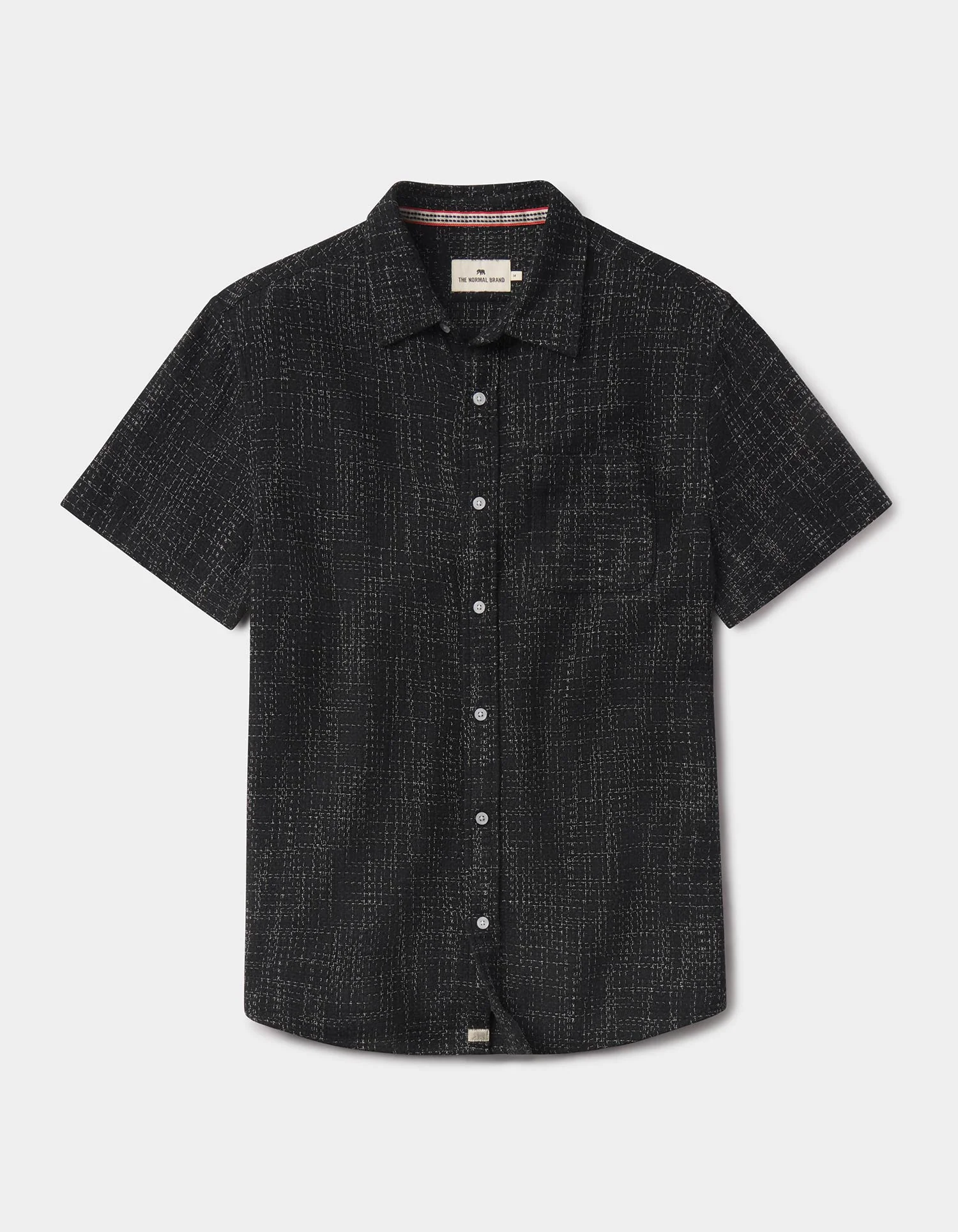 Freshwater Short Sleeve Button Up Shirt in Ocean Black - Image 2