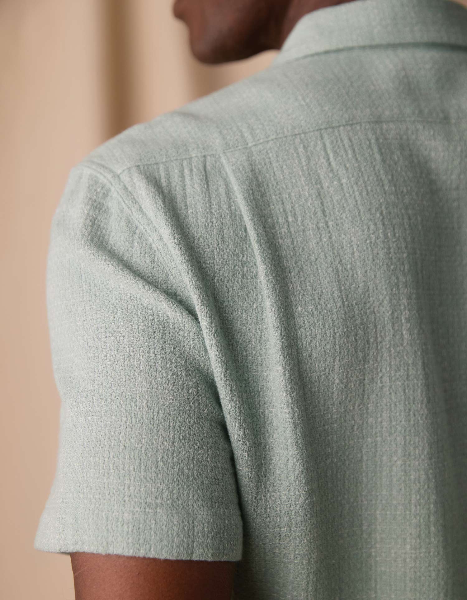 Freshwater Short Sleeve Button Up Shirt in Ocean Surf Spray - Image 7