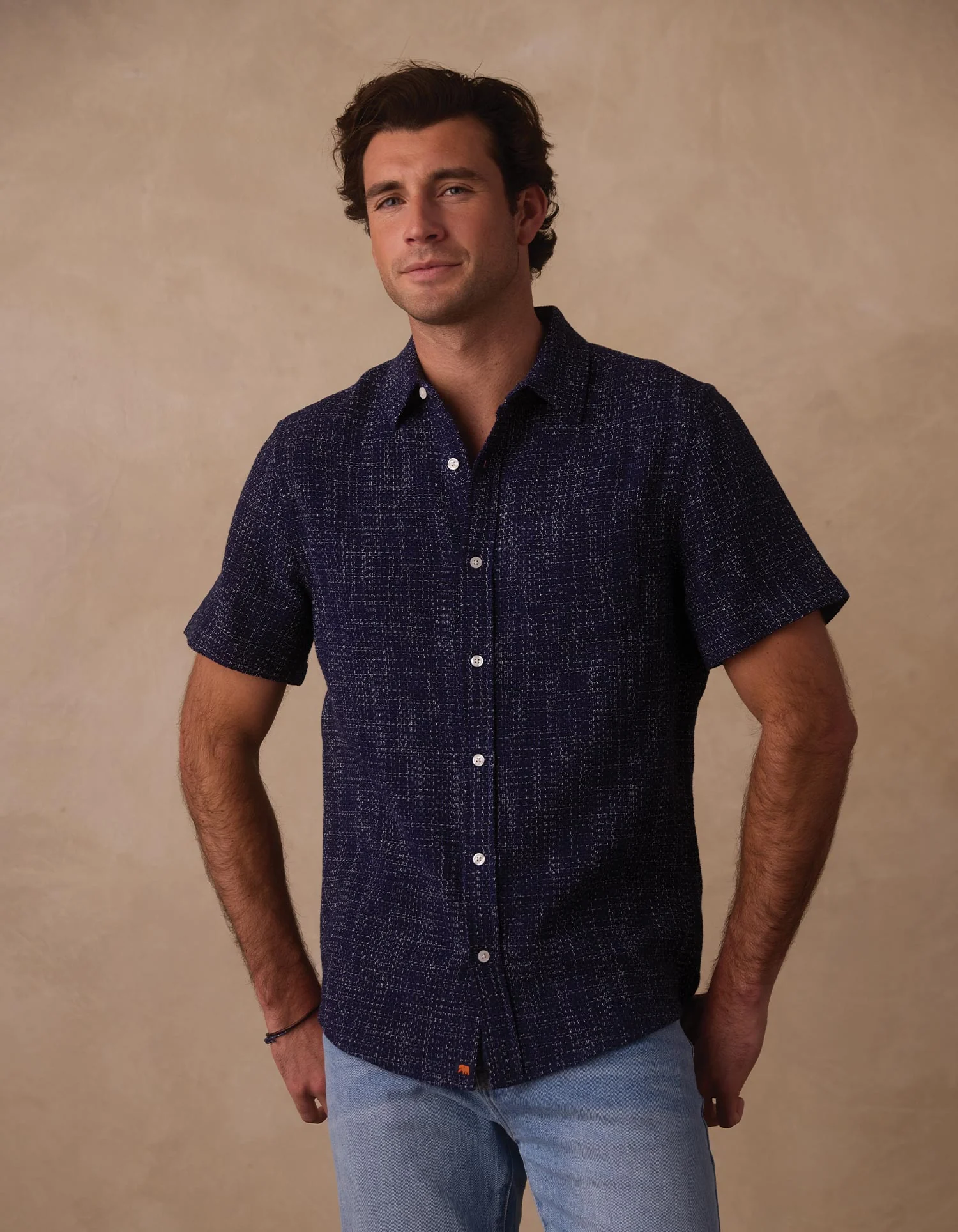 Freshwater Short Sleeve Button Up Shirt in Ocean - Image 6