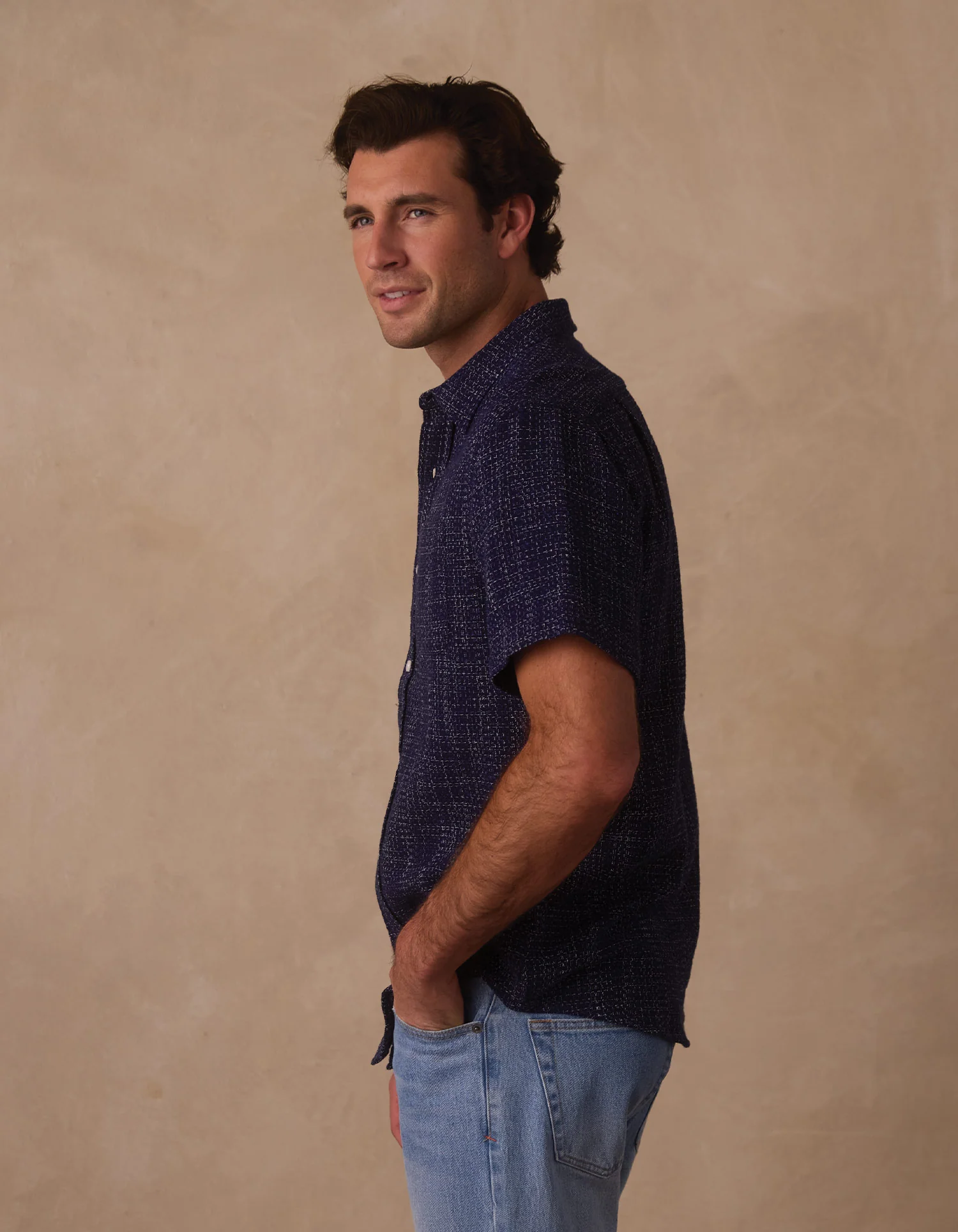 Freshwater Short Sleeve Button Up Shirt in Ocean - Image 8
