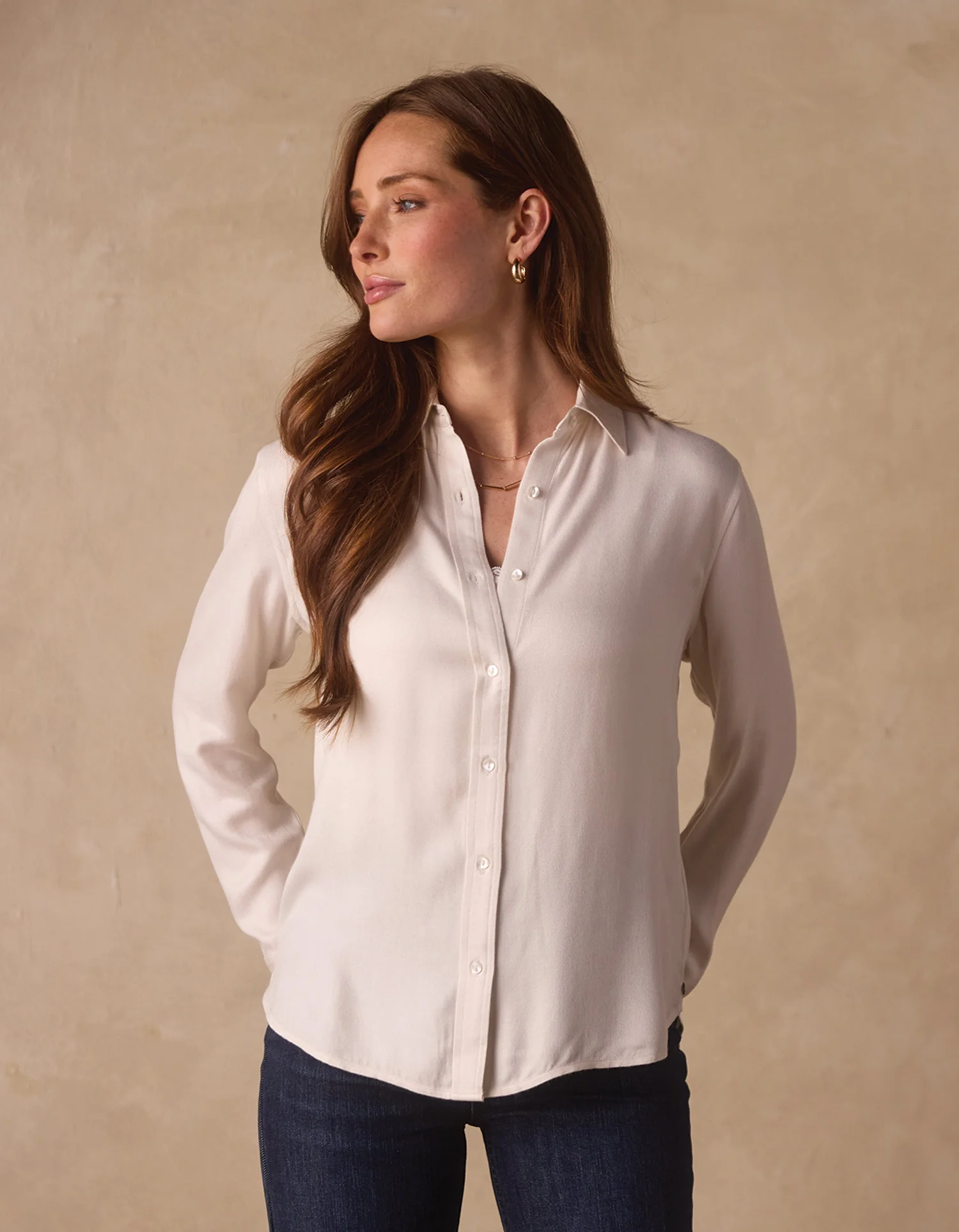 Harper Everyday Shirt in Birch - Image 2