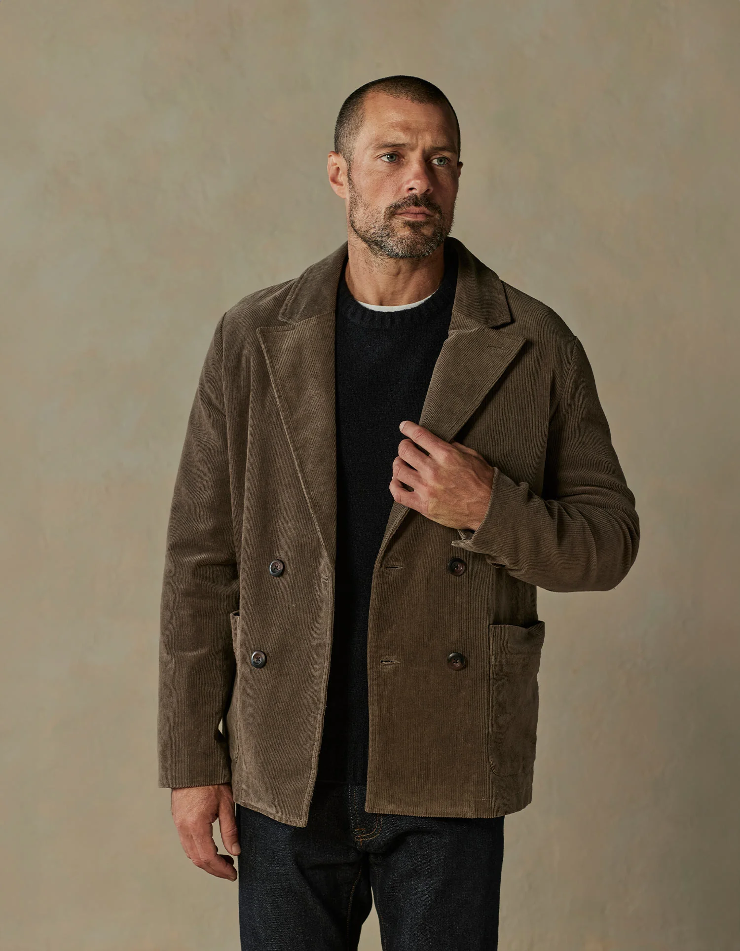 Hawthorne Cord Blazer in Taupe - Image 5