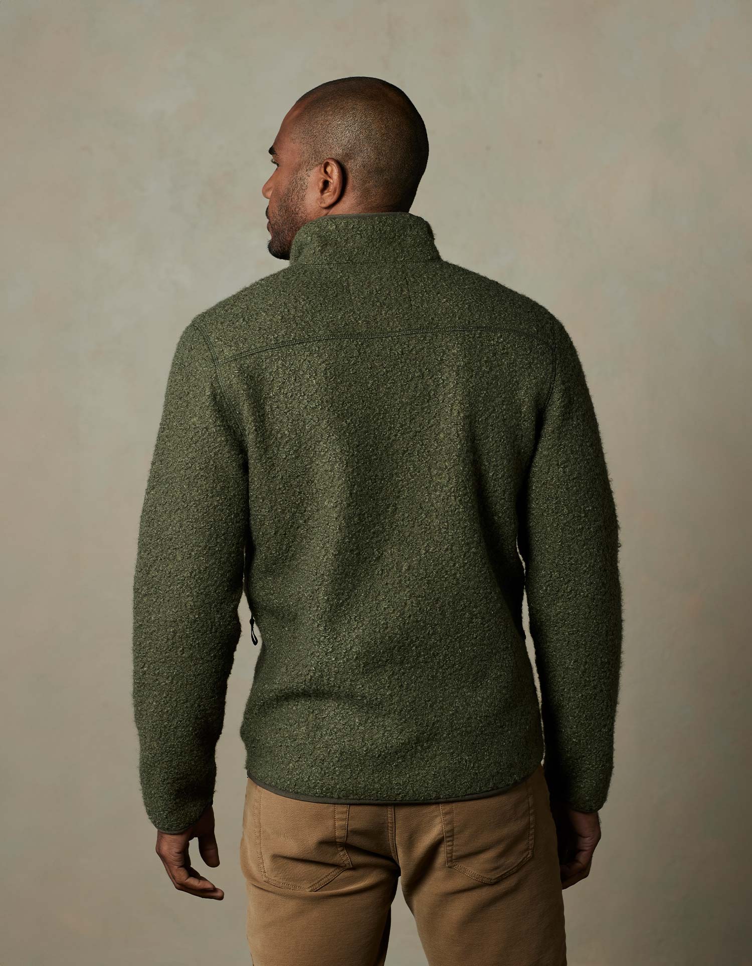 Highland Fleece Full Zip in Dusty Olive - Image 4