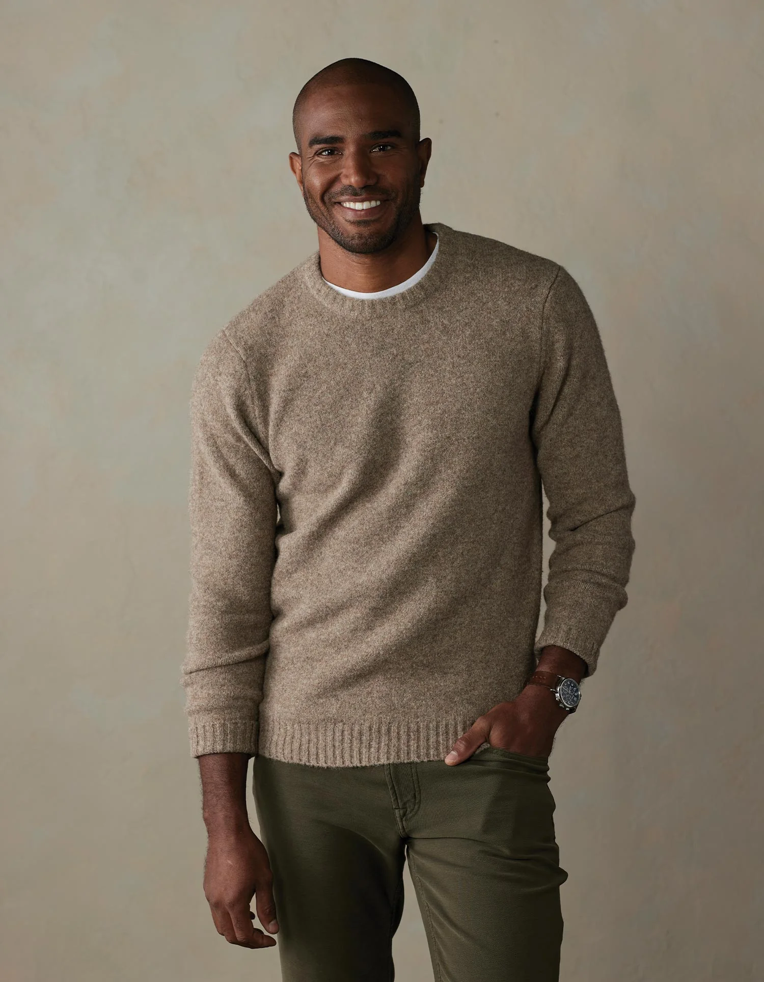 Homebound Crewneck Sweater in Toasted Chestnut - Image 3