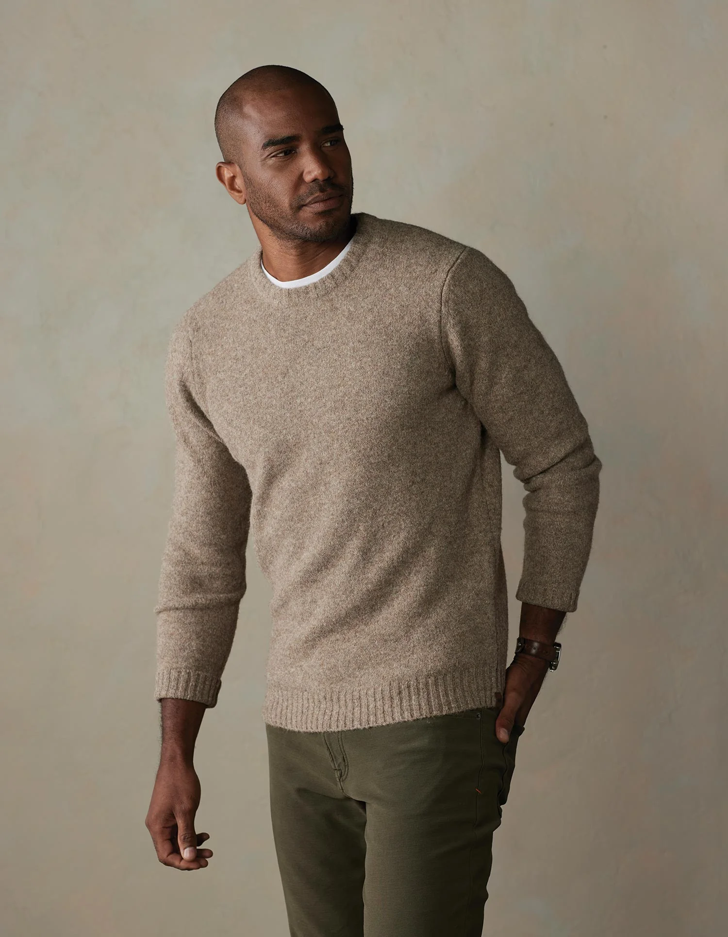 Homebound Crewneck Sweater in Toasted Chestnut - Image 4