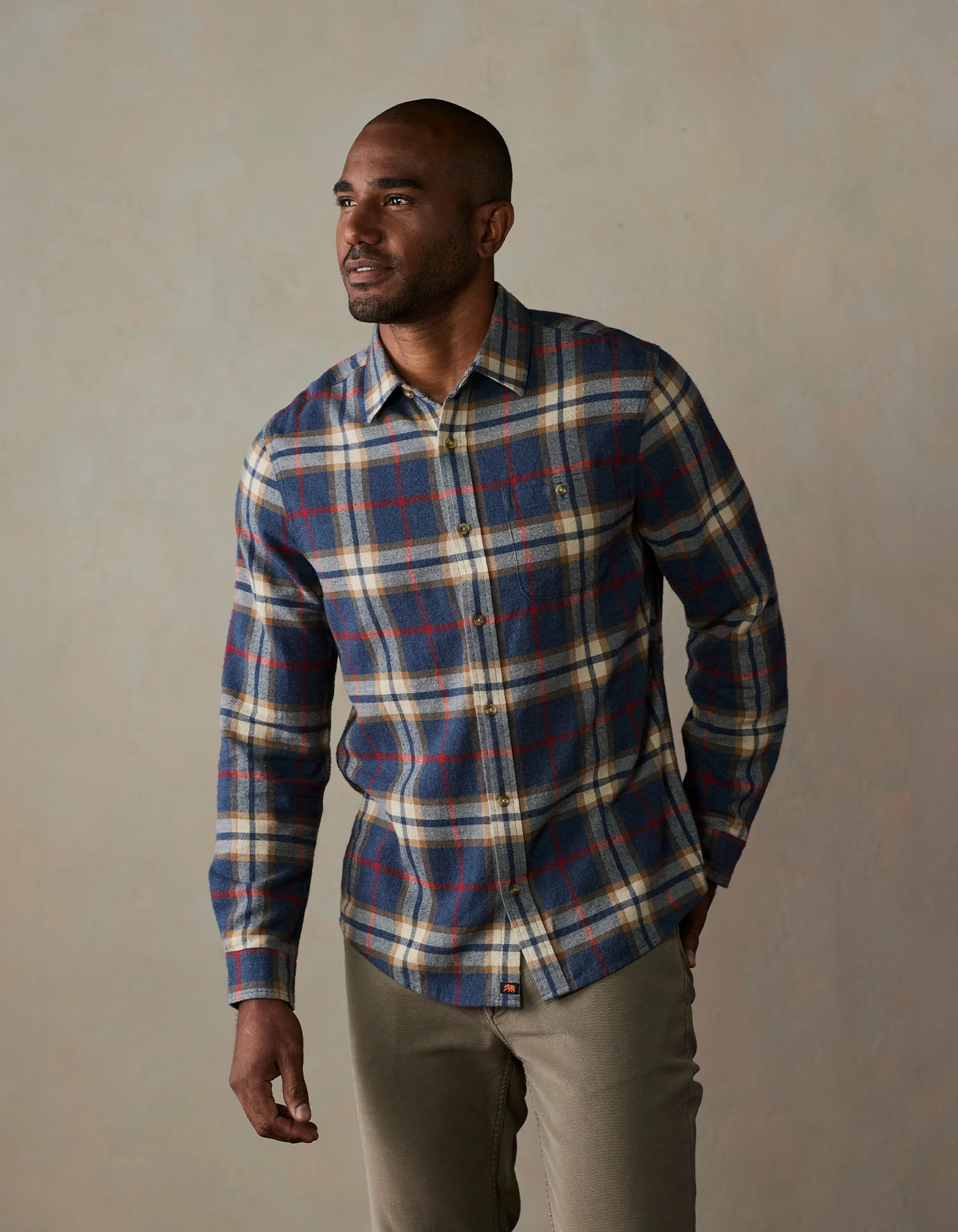 Hudson Double Brushed Flannel in Eventide Plaid - Image 3