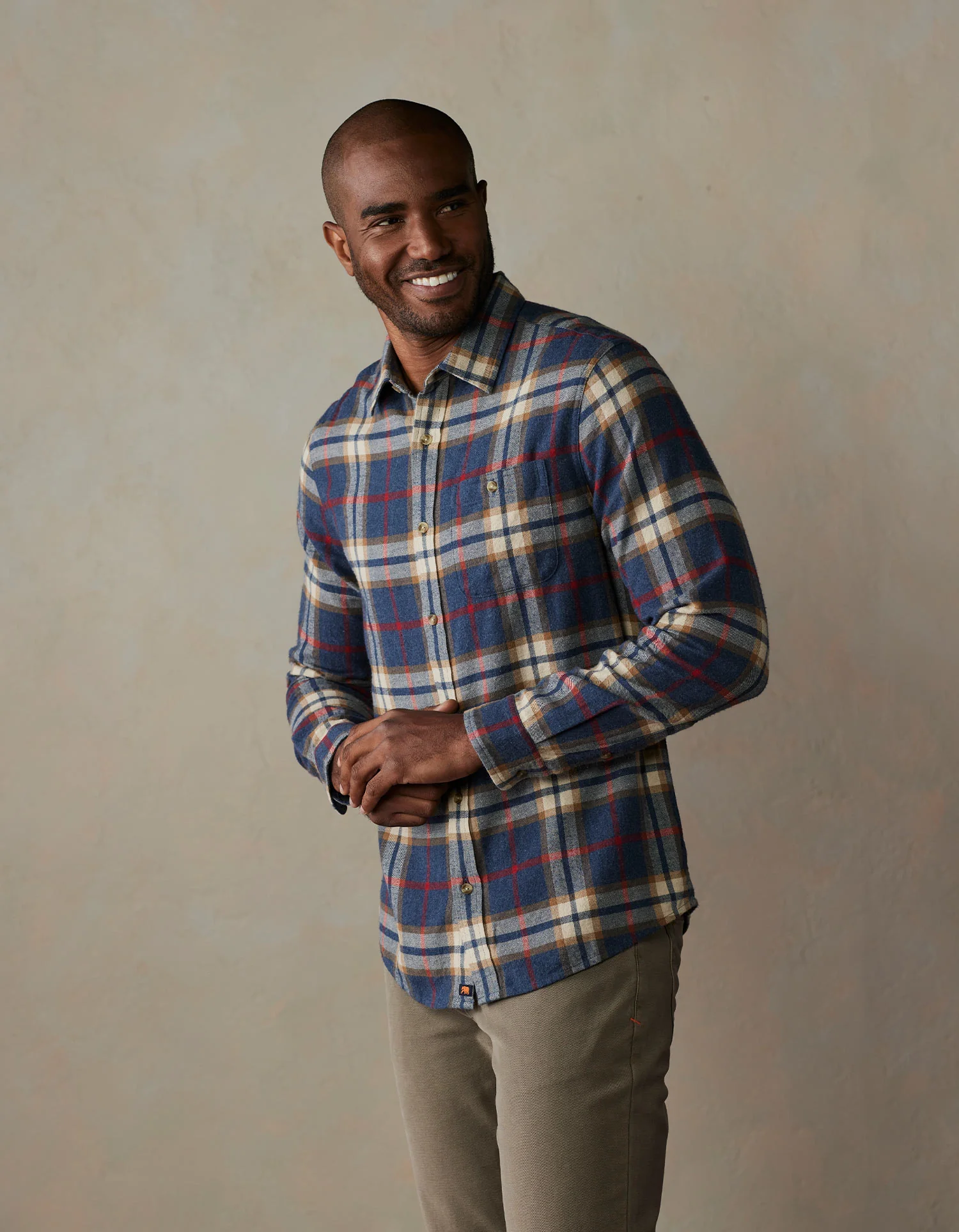 Hudson Double Brushed Flannel in Eventide Plaid - Image 4