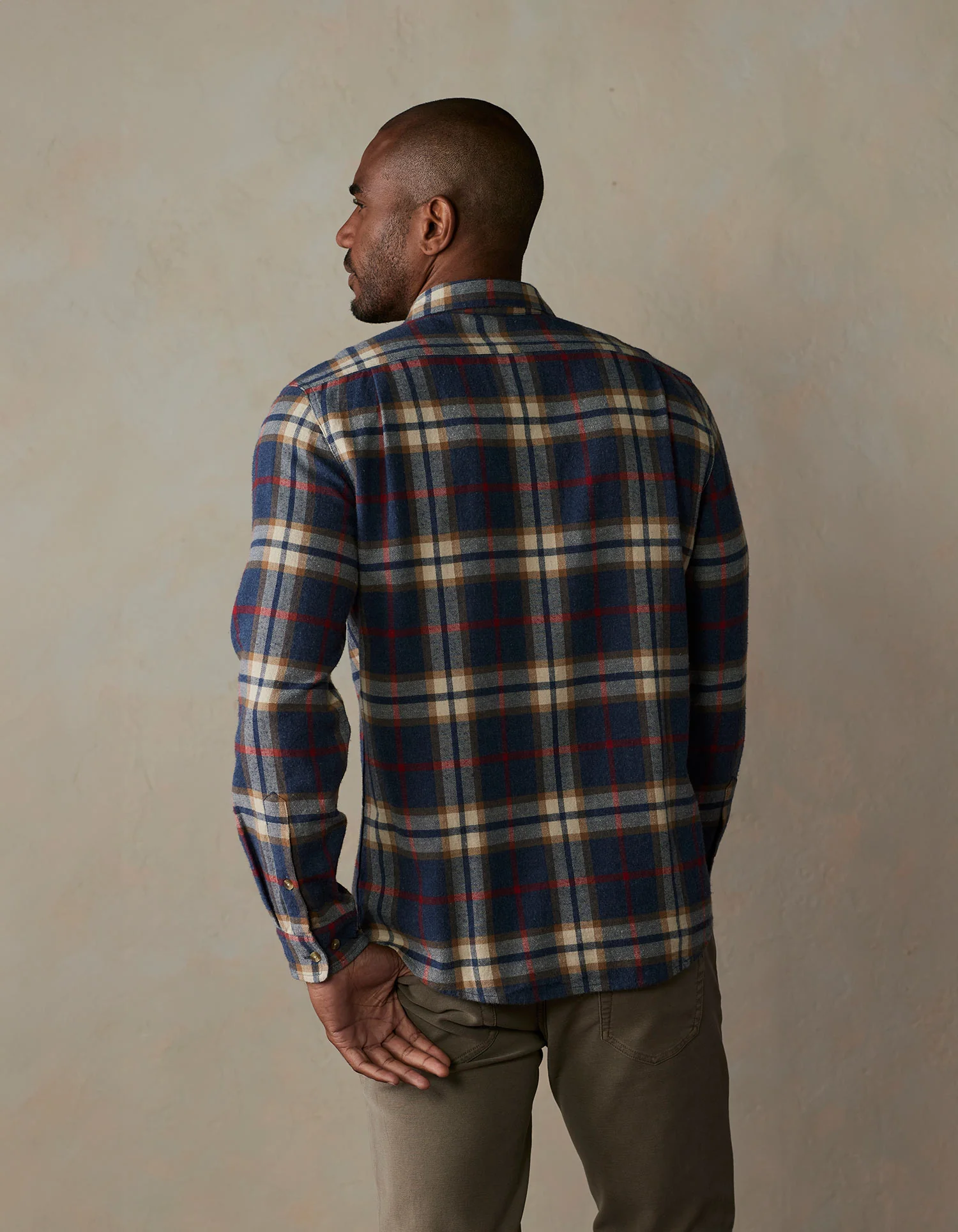 Hudson Double Brushed Flannel in Eventide Plaid - Image 5