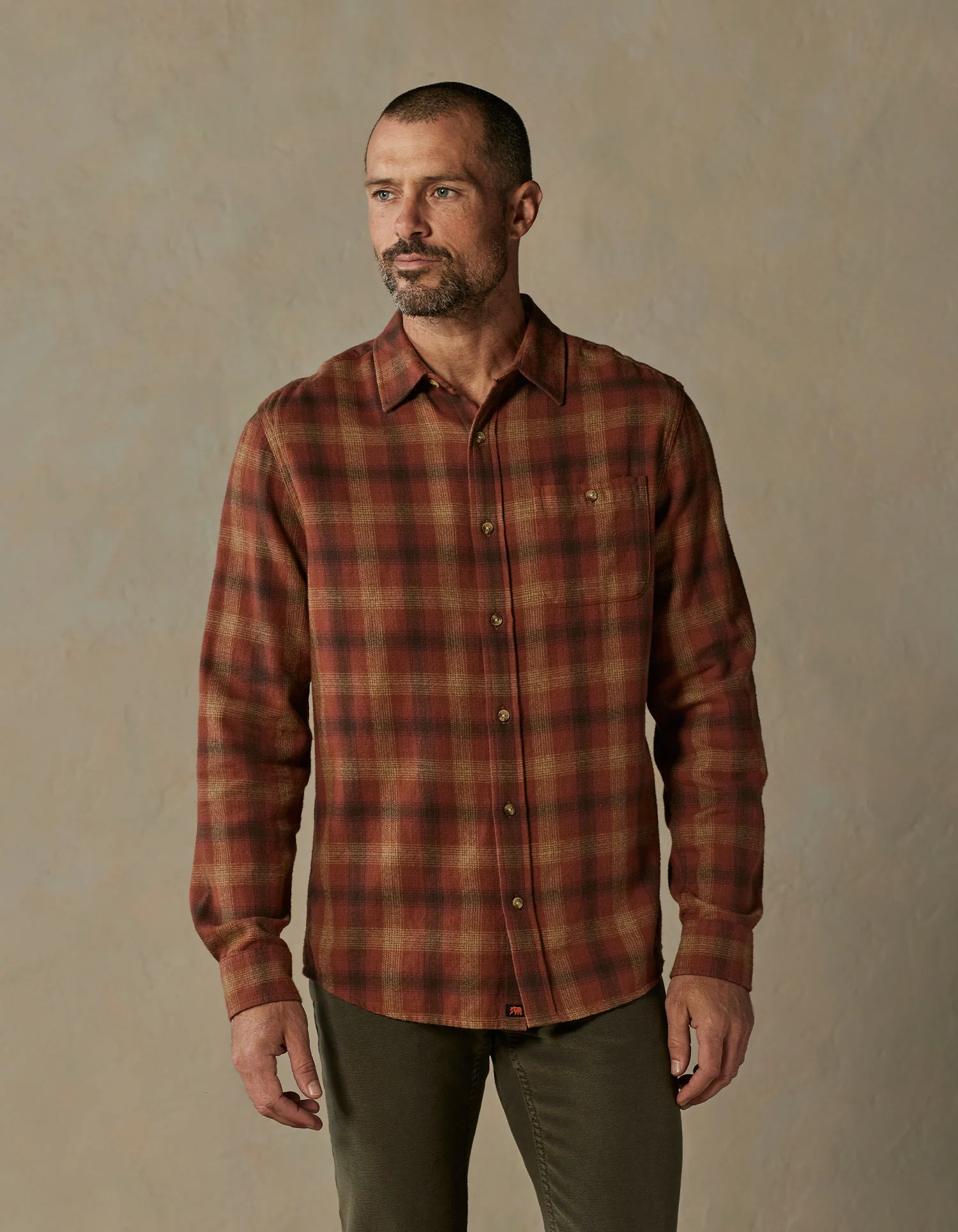 Hudson Double Brushed Flannel in Maple Glaze Plaid - Image 3