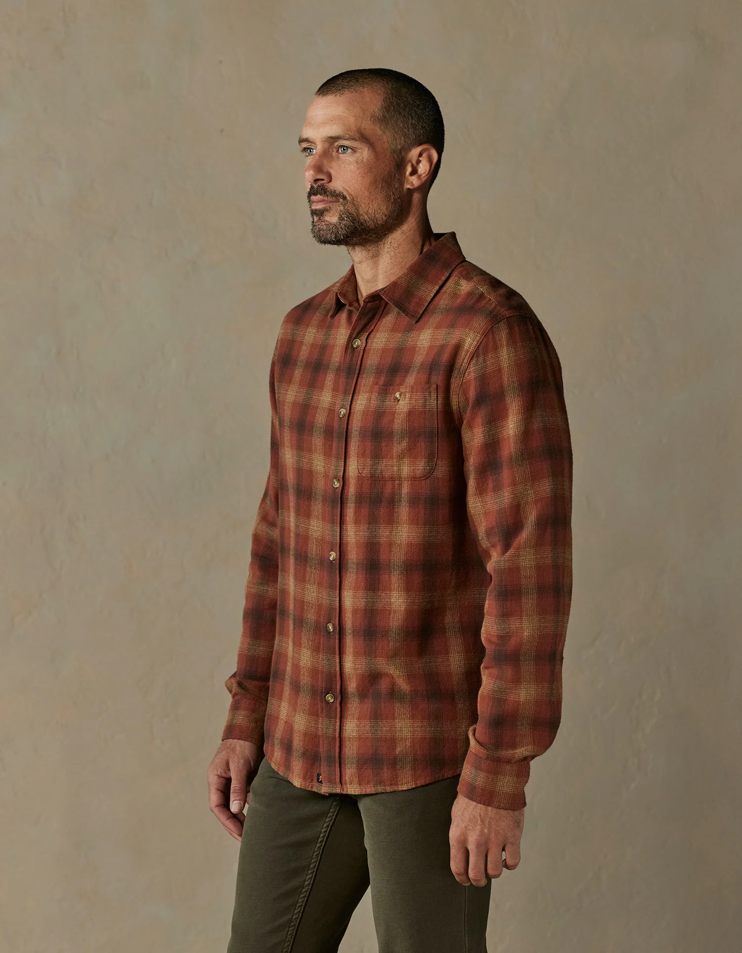 Hudson Double Brushed Flannel in Maple Glaze Plaid - Image 4