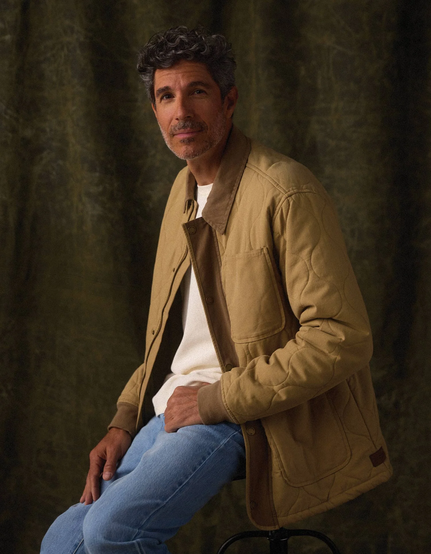 James Canvas Liner Jacket in Tan/Cedar - Image 3