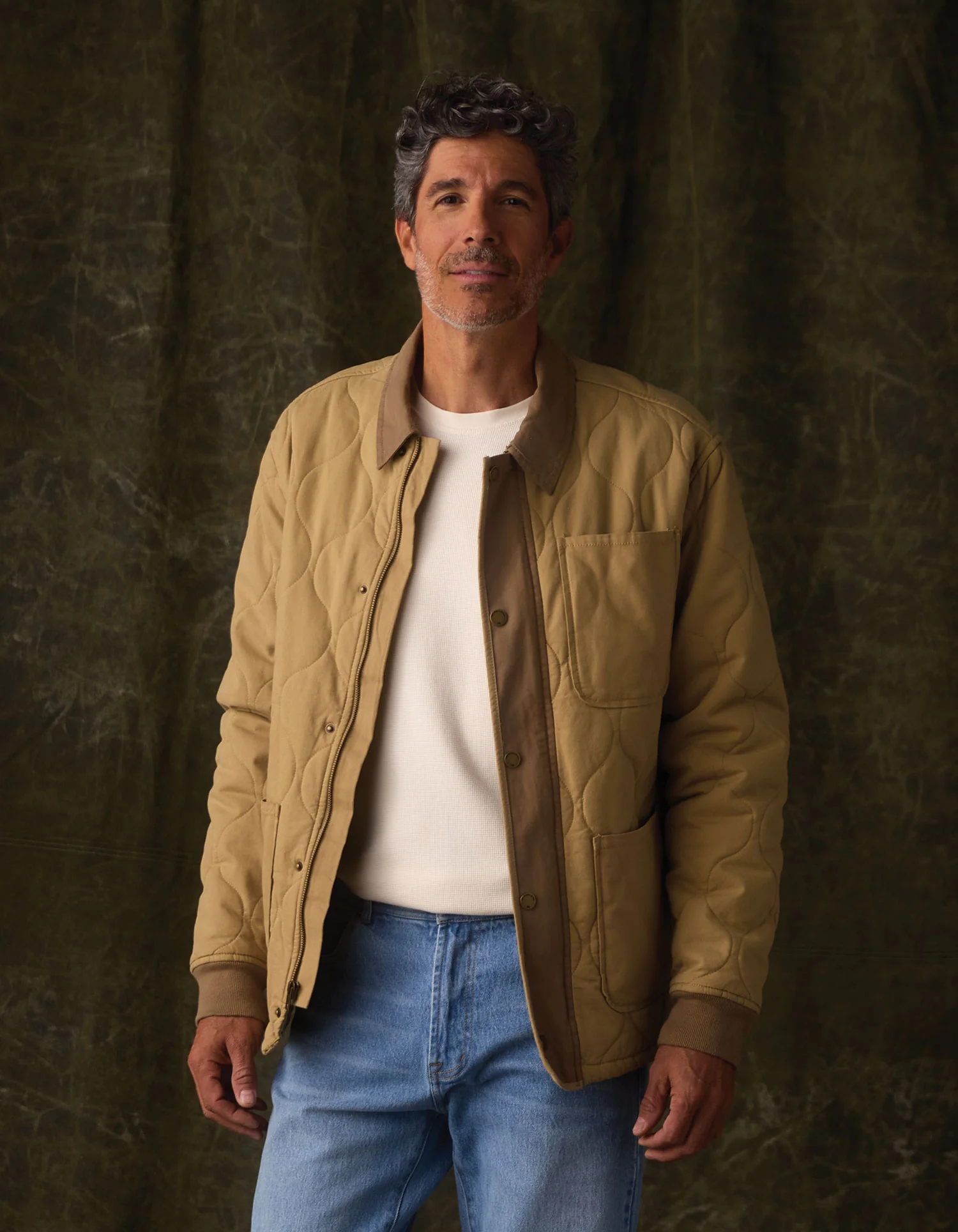 James Canvas Liner Jacket in Tan/Cedar - Image 4