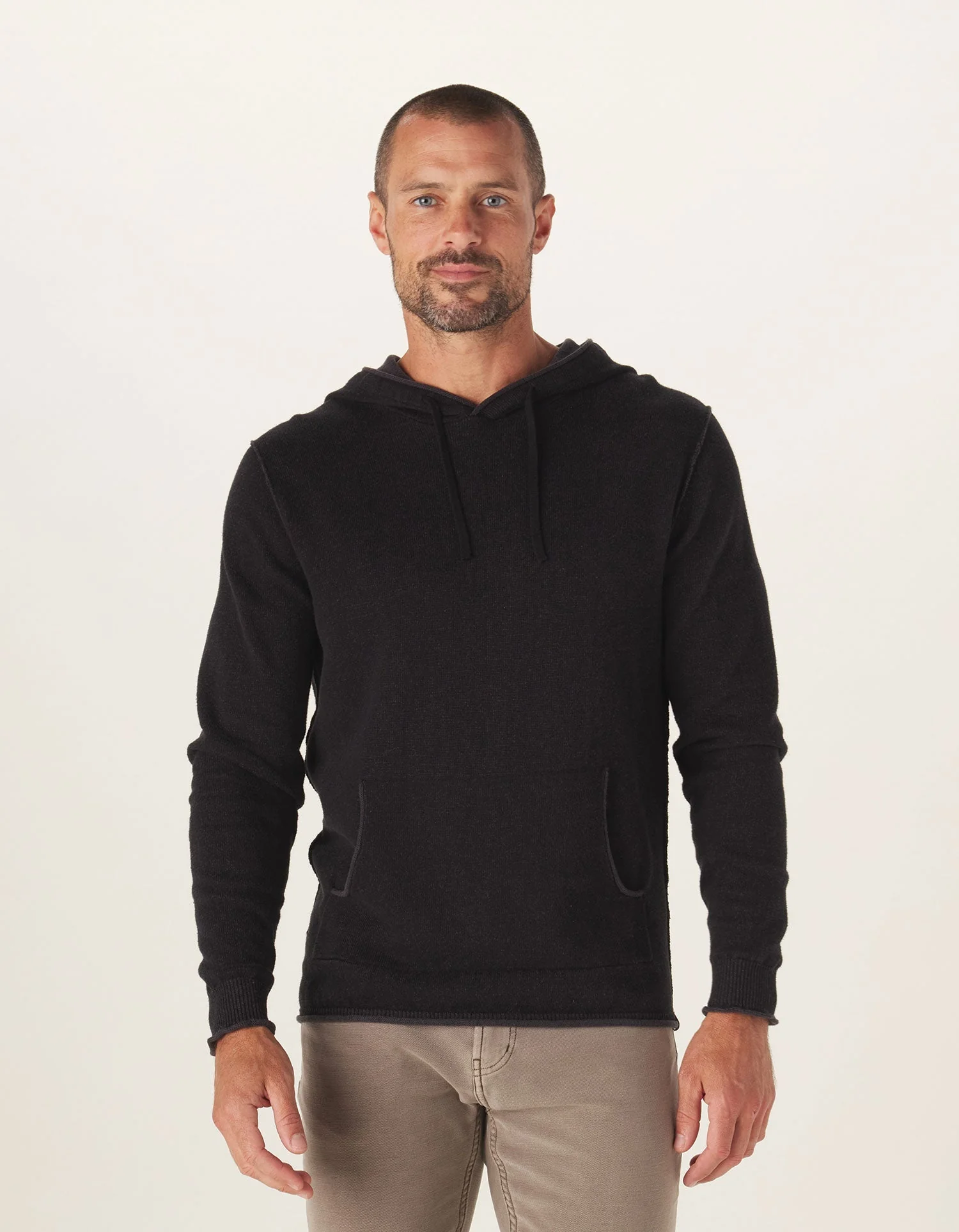 Jimmy Sweater Hoodie in Black - Image 3