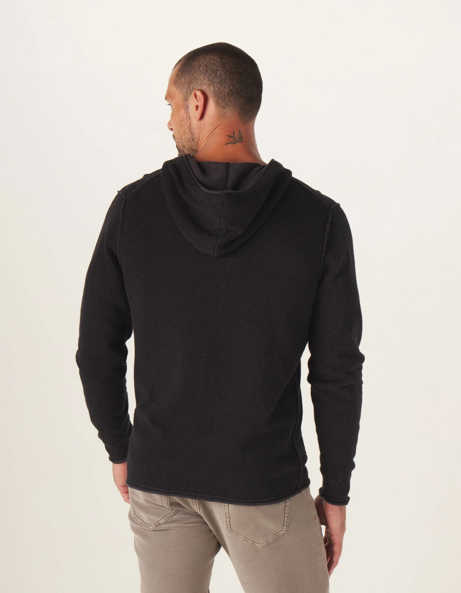 Jimmy Sweater Hoodie in Black - Image 5