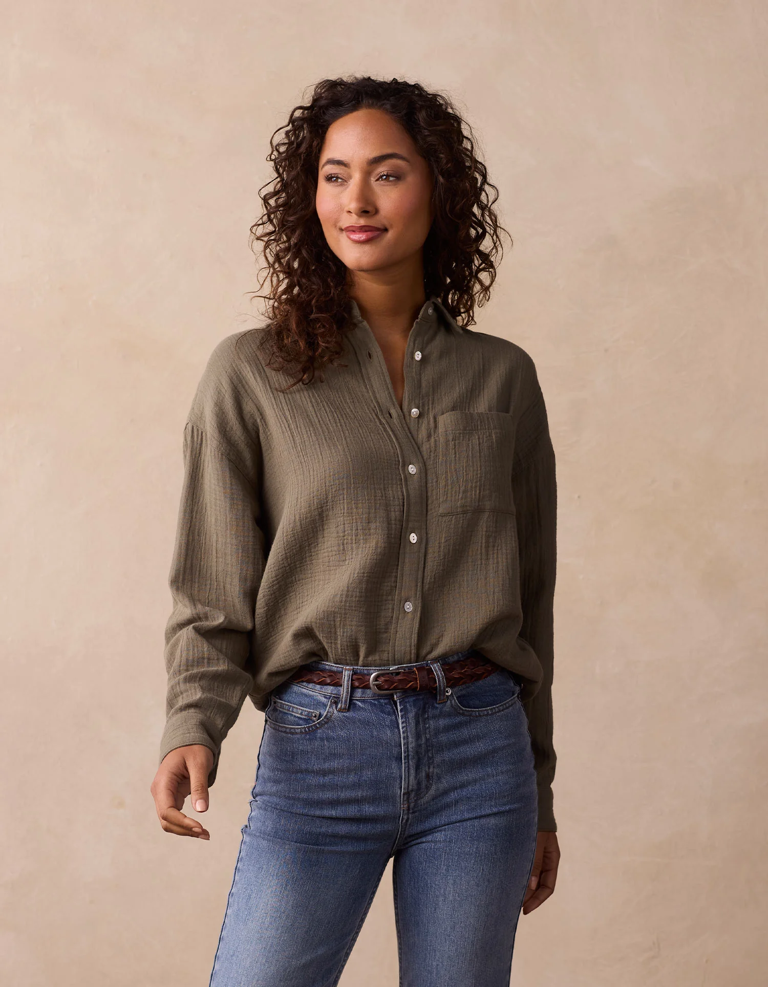 Kalo Overshirt in Deep Sage - Image 3