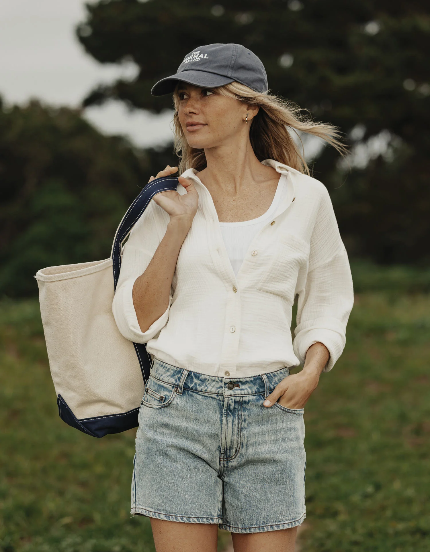 Kalo Weekender Overshirt in Ivory - Image 2