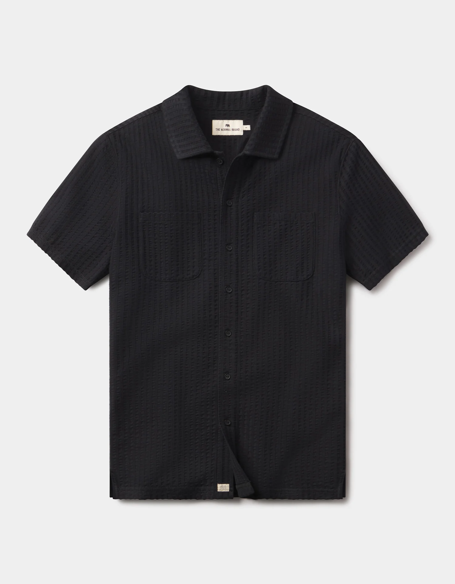 Knit Getaway Button Up in Black - Image 2