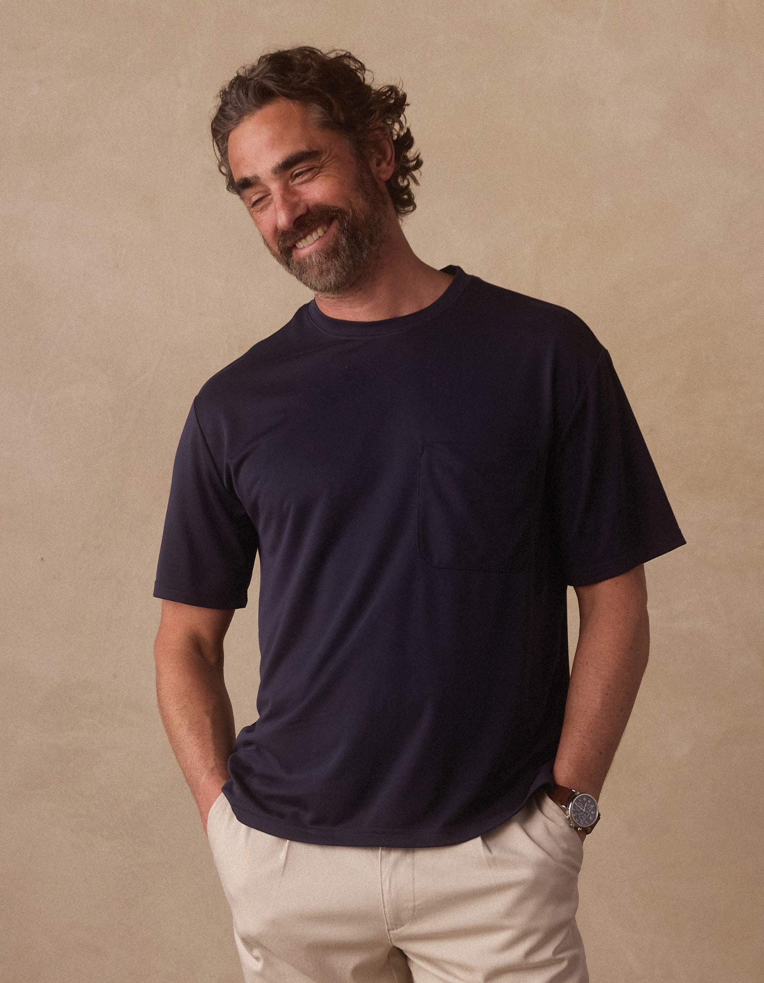 Laidback Tee in Navy - Image 3