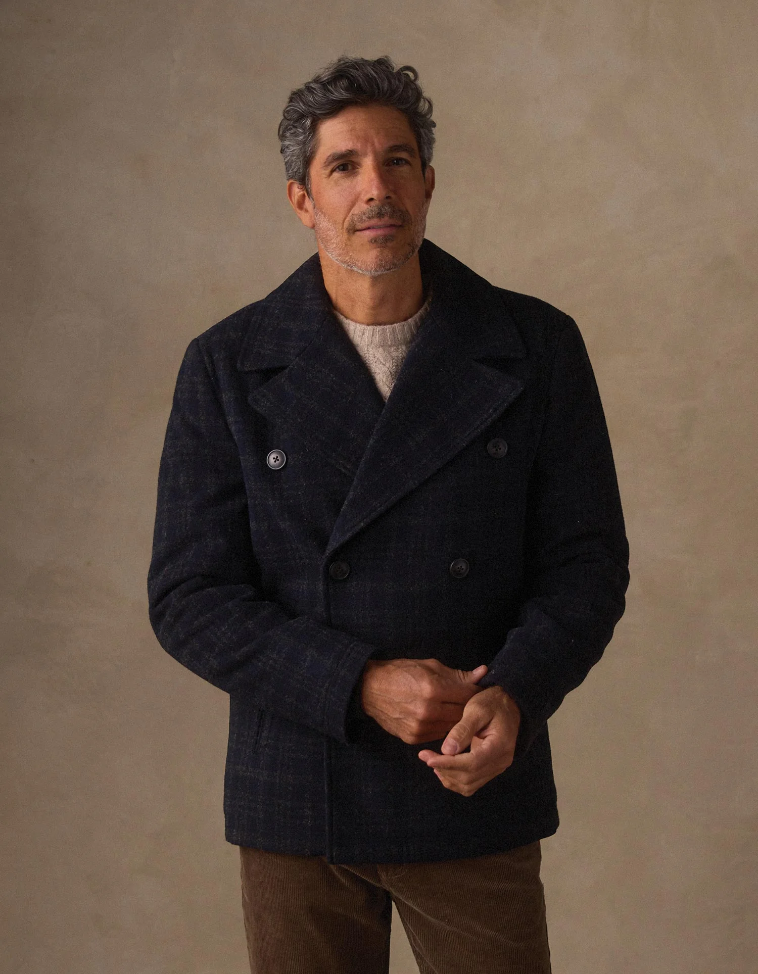 Lan Jacket in Navy Plaid - Image 4