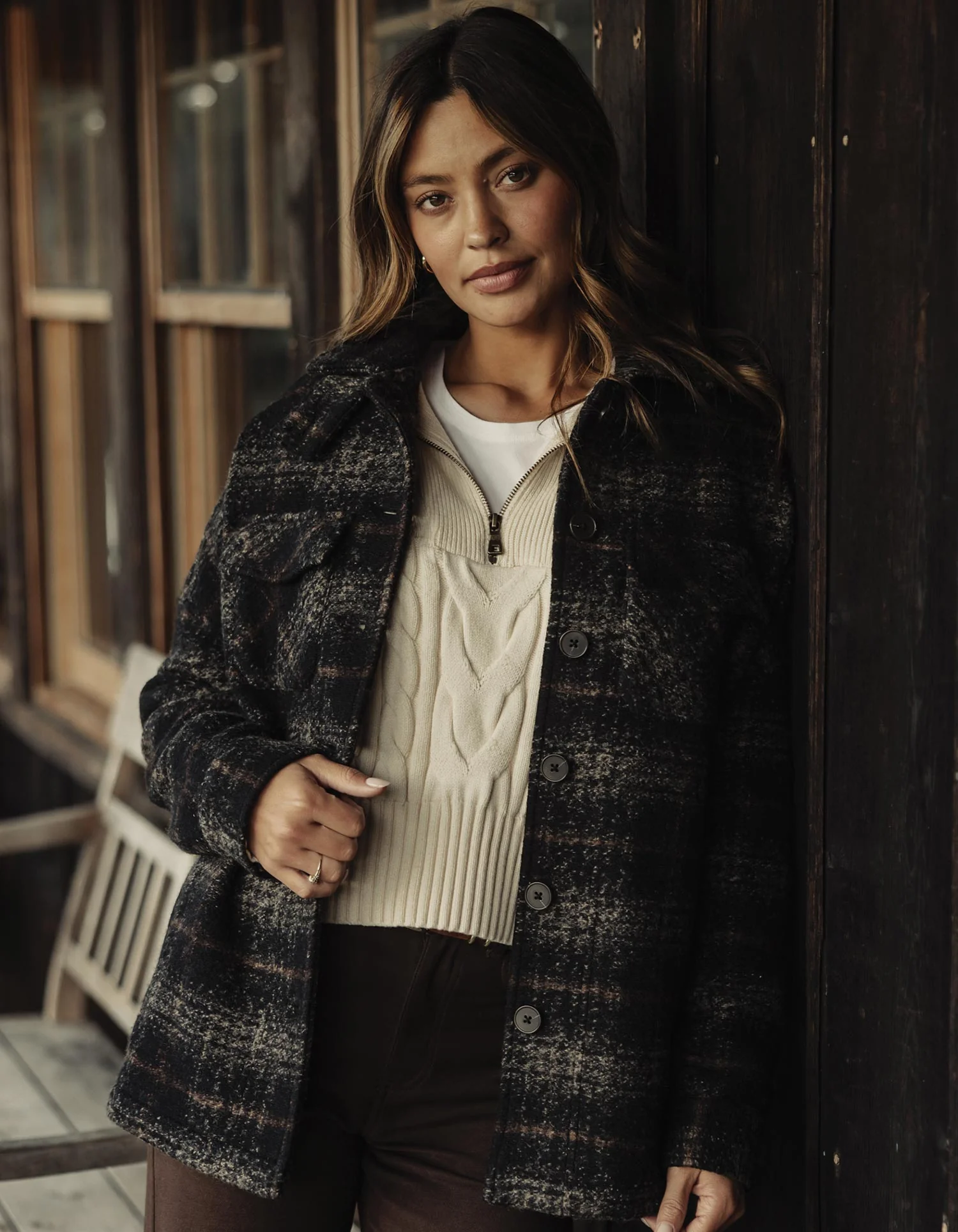 Logan Lodge Jacket in Shadow Plaid - Image 2