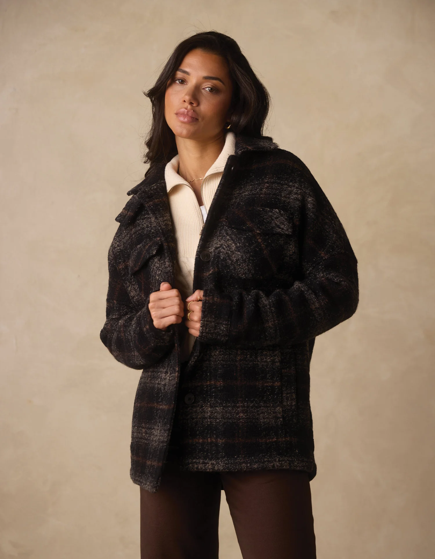 Logan Lodge Jacket in Shadow Plaid - Image 3