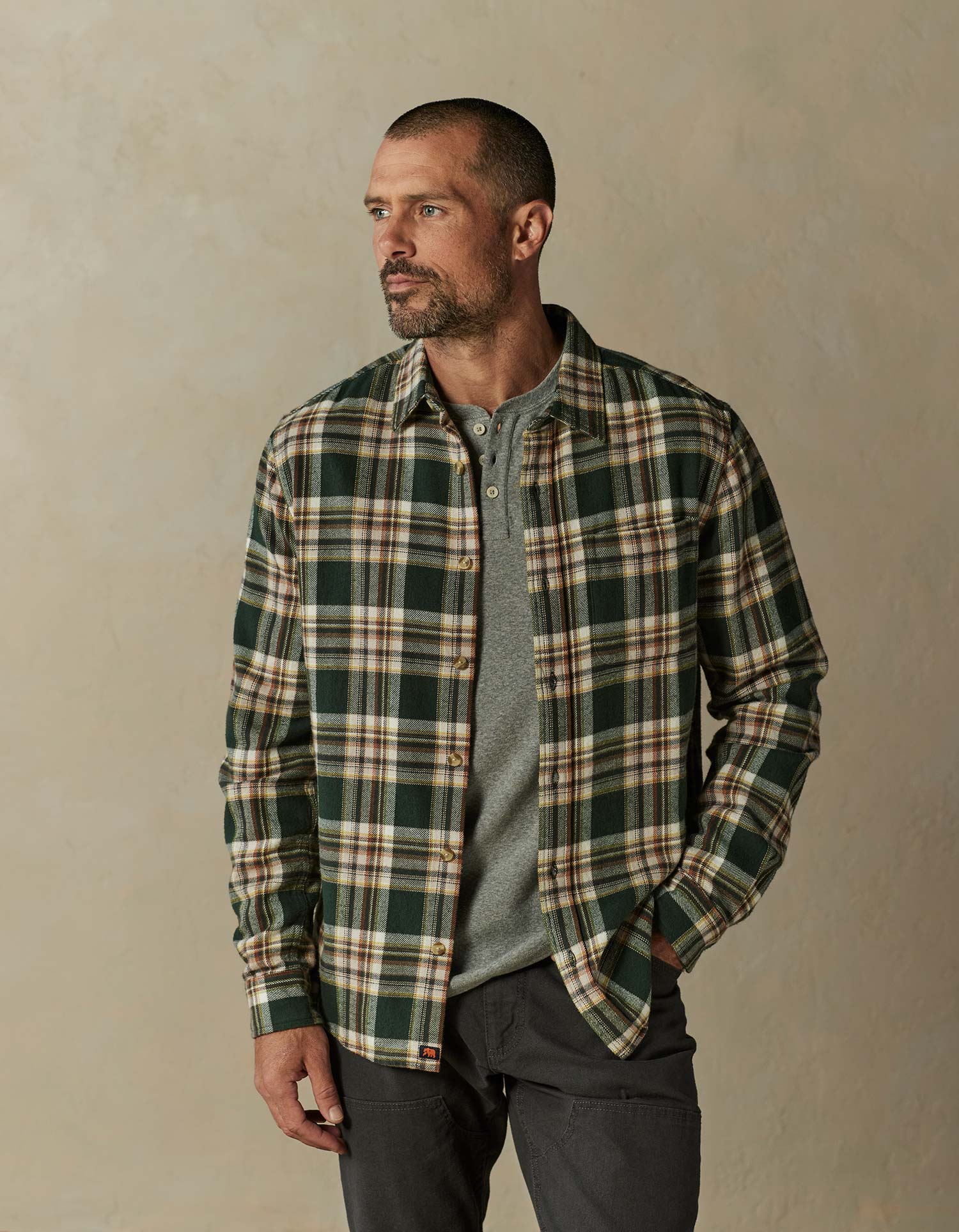 Louis Heavyweight Flannel Overshirt in Elmwood Plaid - Image 3