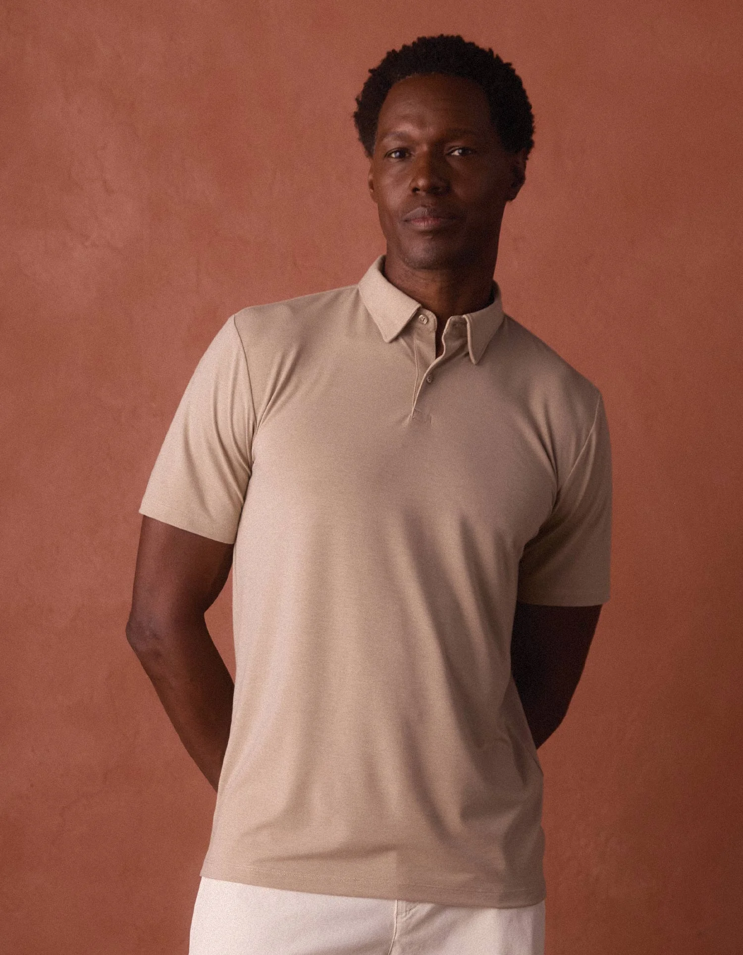 LuxeJersey Polo in Fawn - Image 4