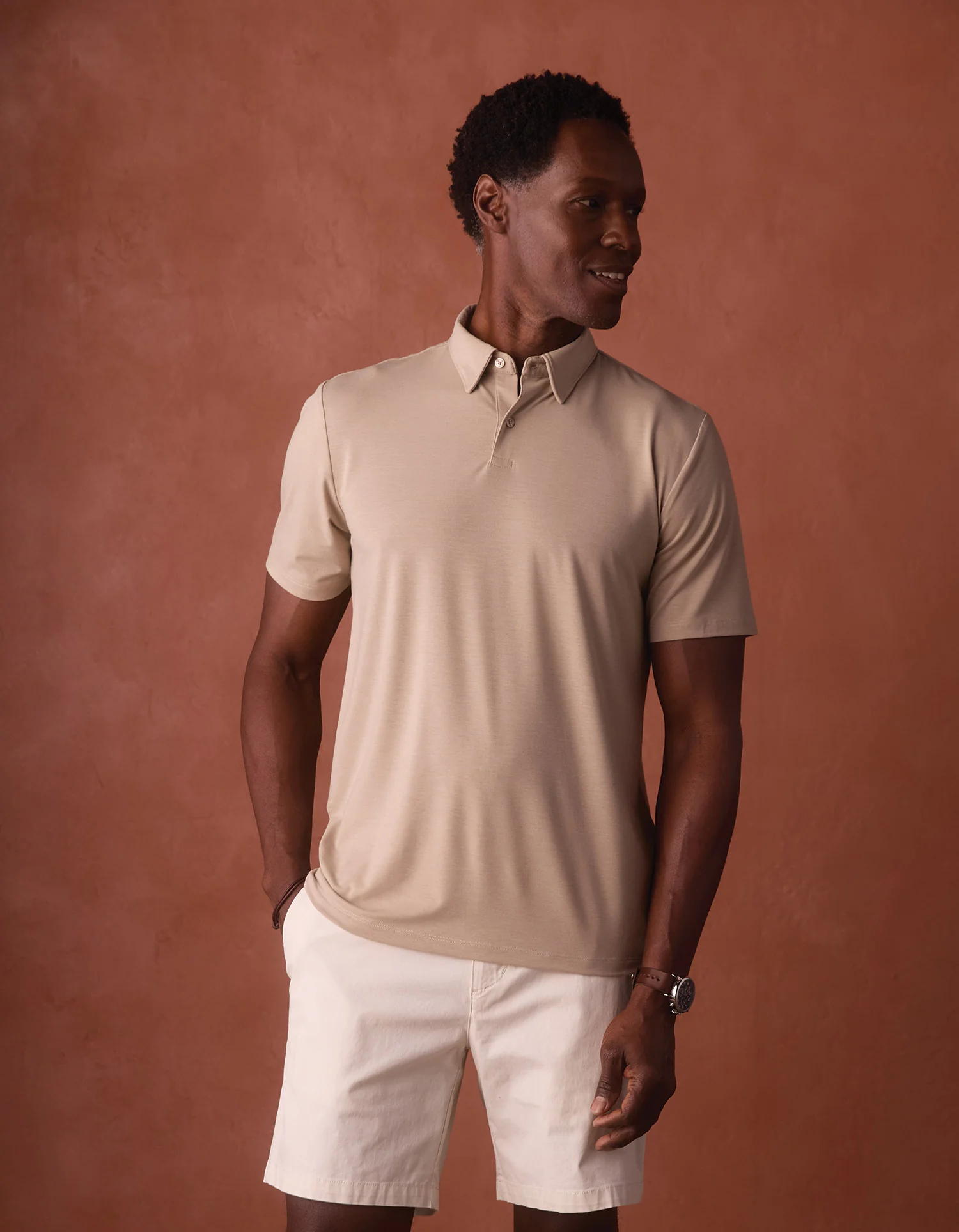 LuxeJersey Polo in Fawn - Image 5