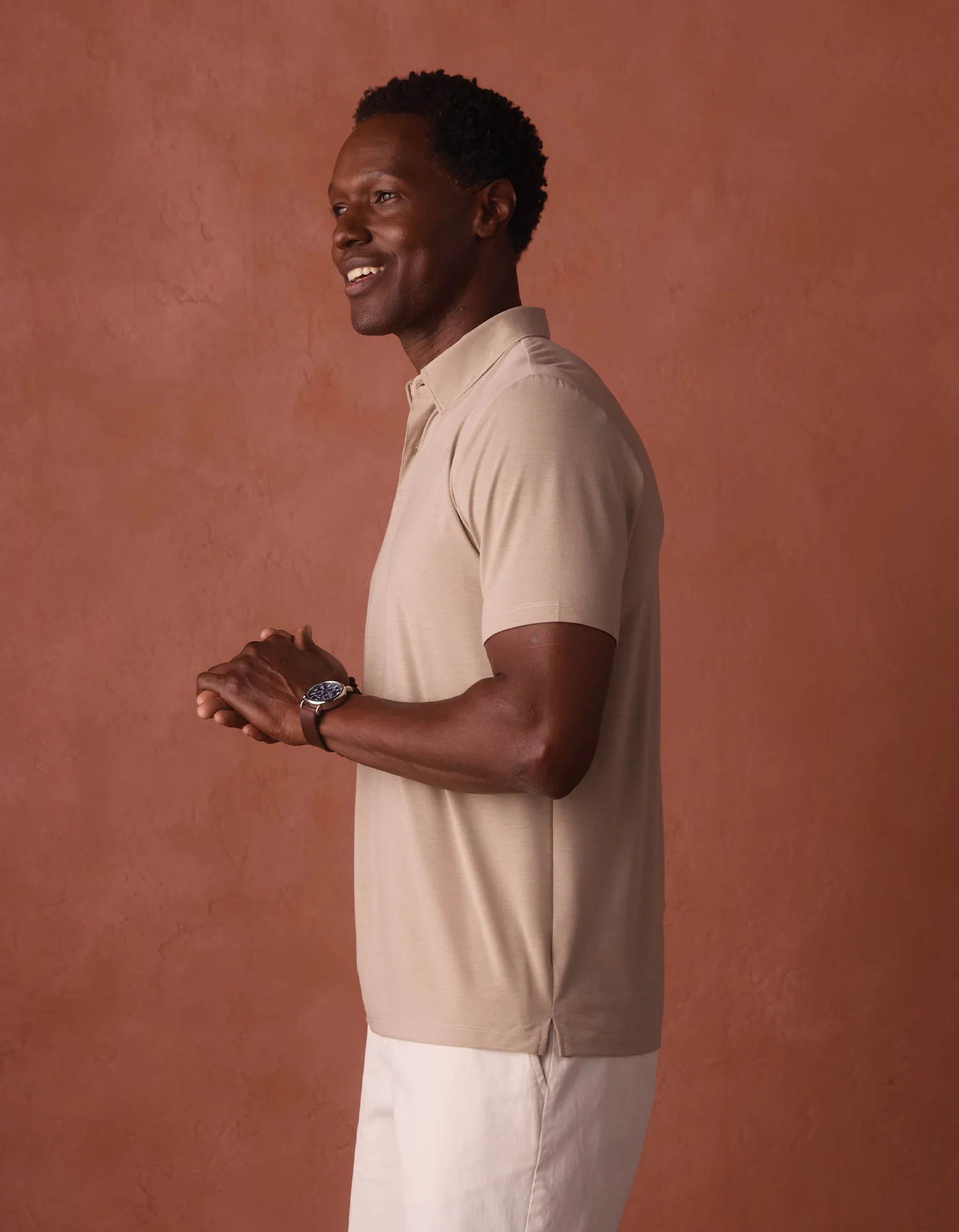 LuxeJersey Polo in Fawn - Image 7