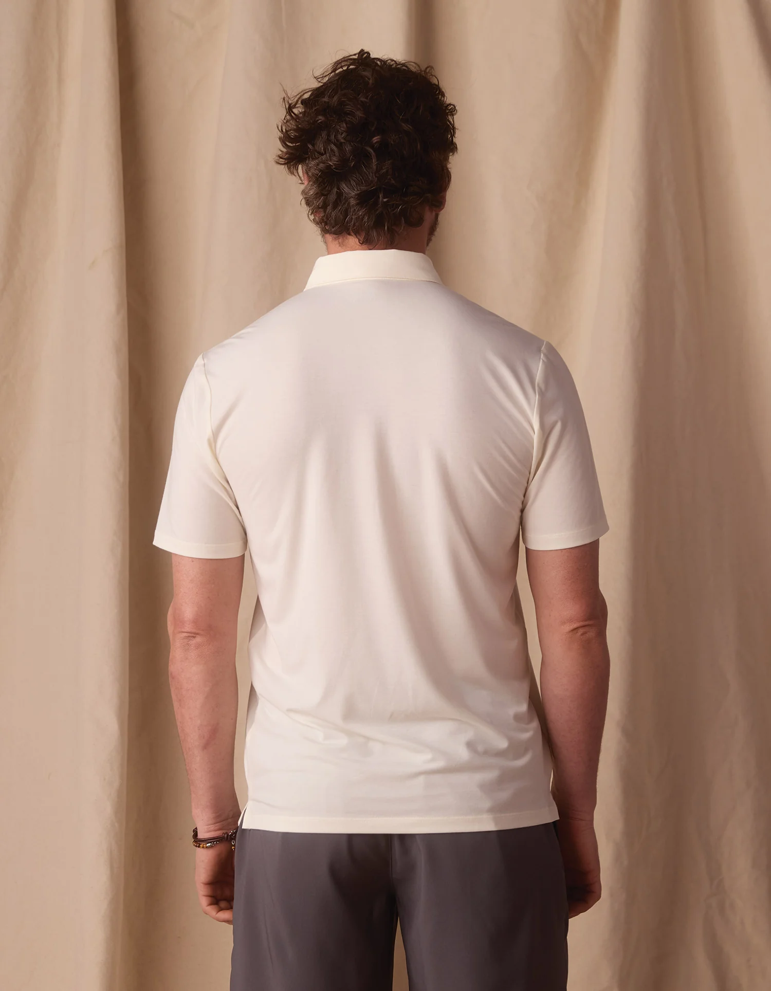LuxeJersey Polo in Ivory - Image 5