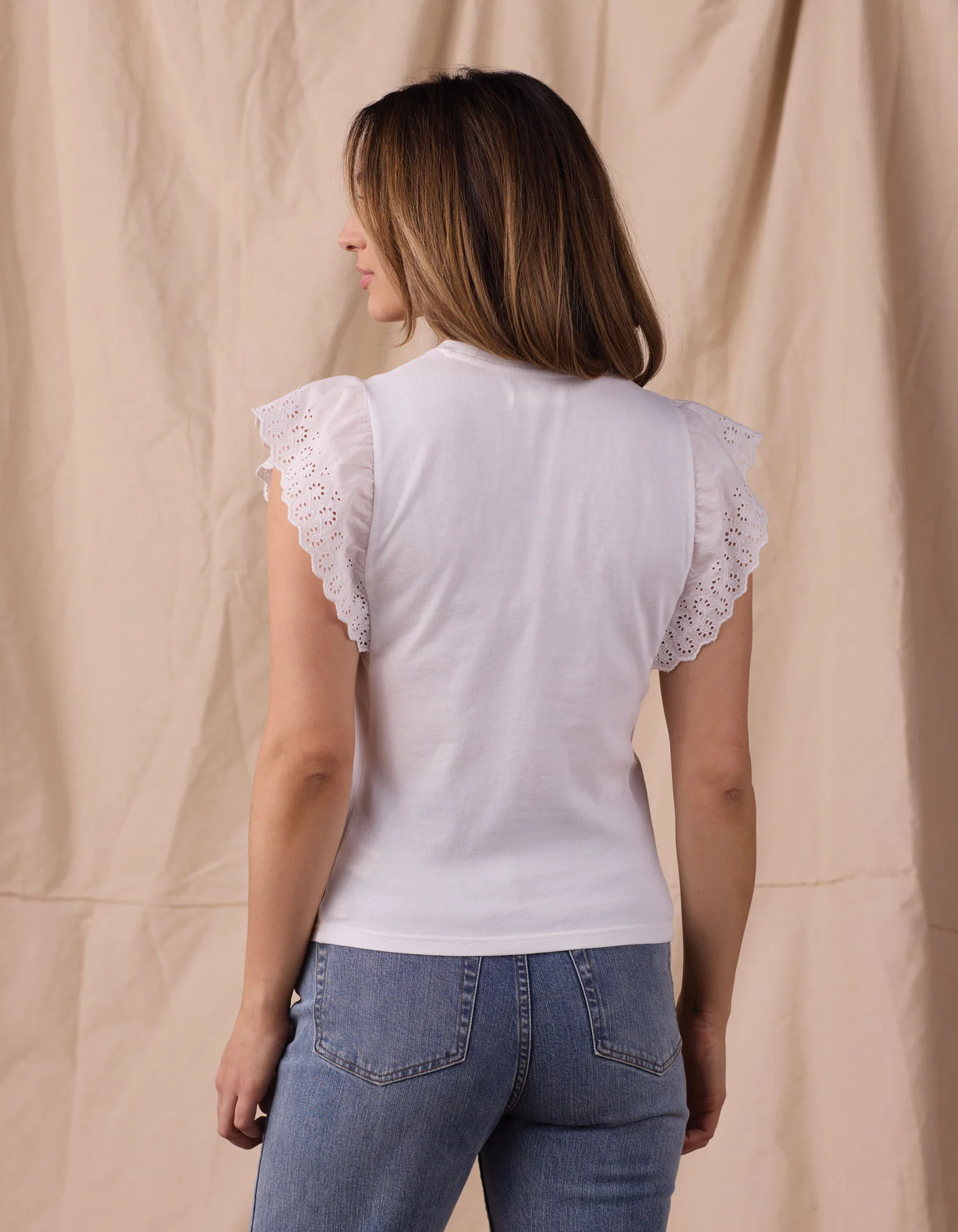 Marnie Eyelet Top in White - Image 4