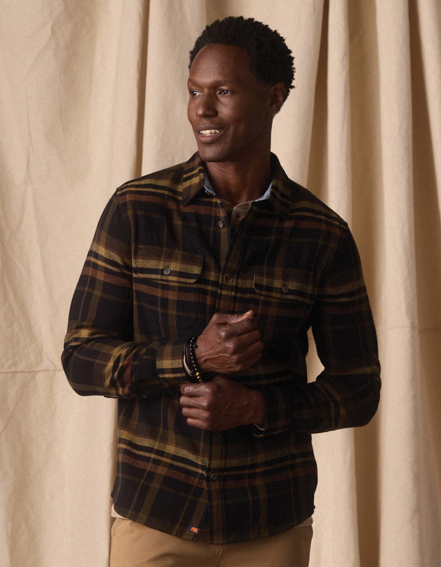 Mountain Overshirt in Black Plaid - Image 3