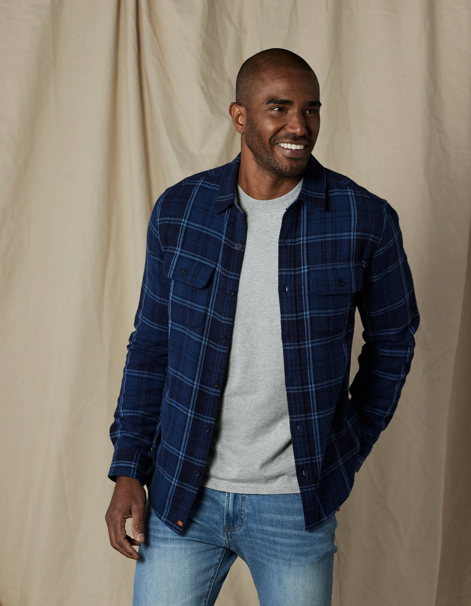 Mountain Overshirt in Indigo Plaid - Image 4