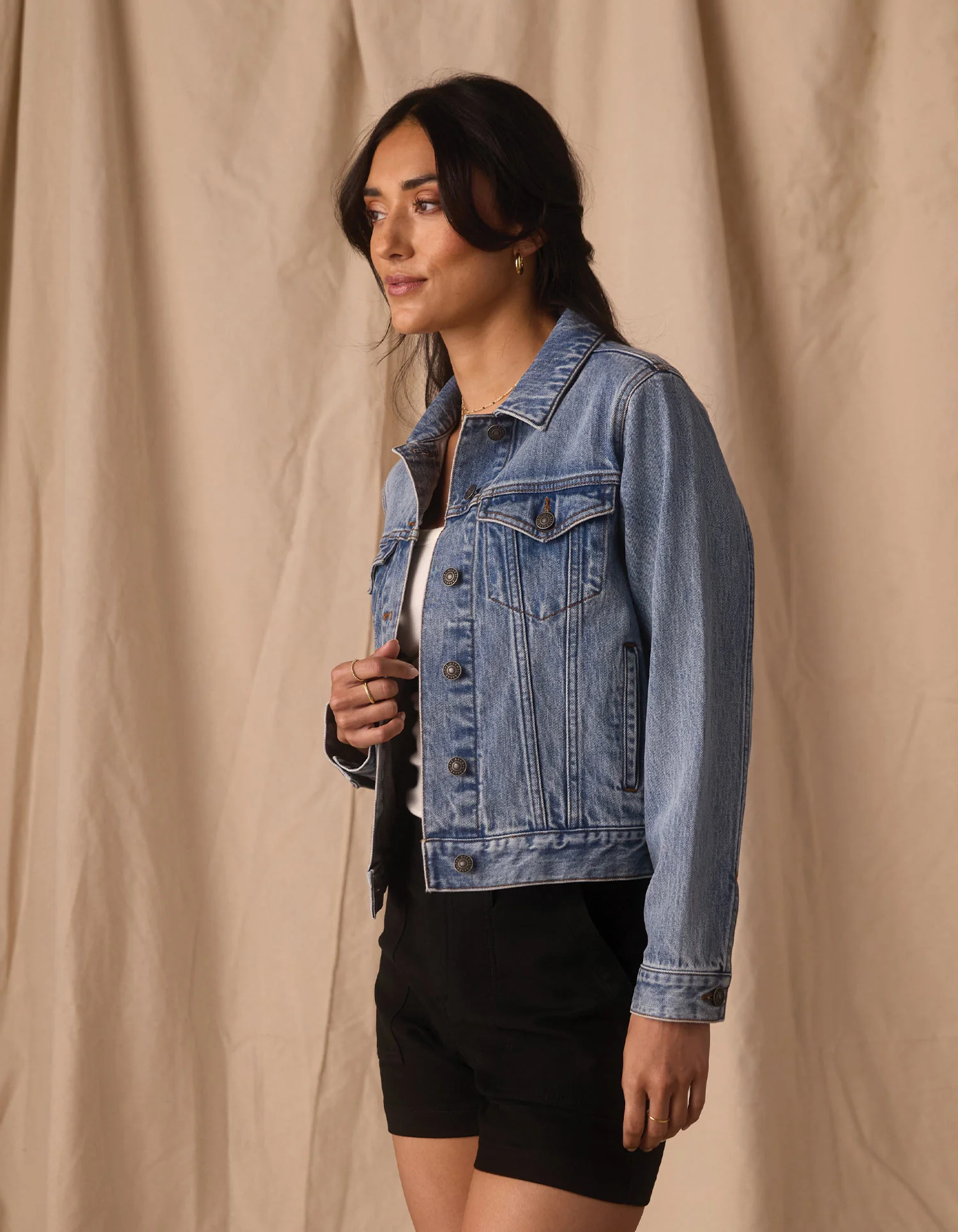 Normal Denim Jacket in Medium Greyson Wash - Image 6