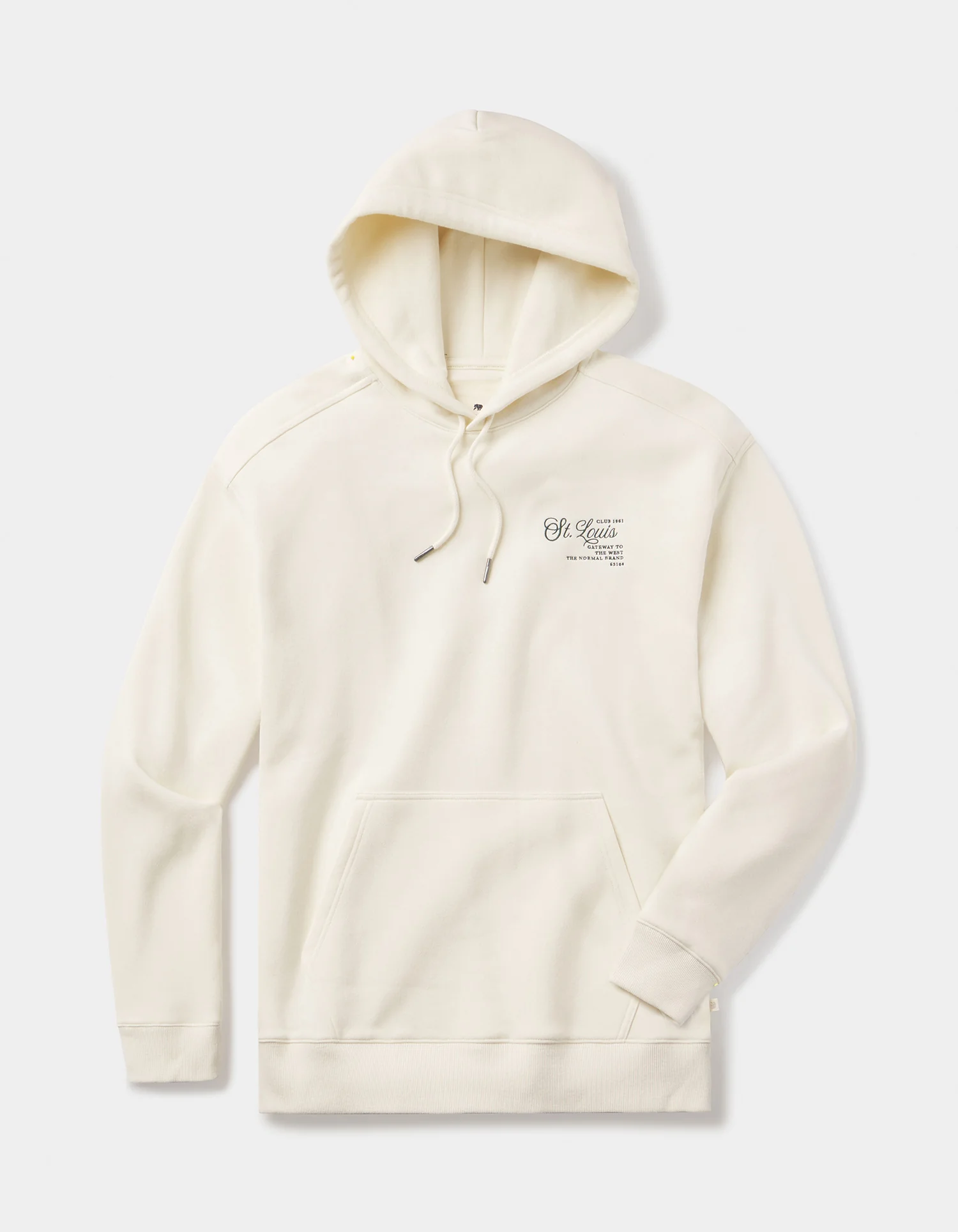 Normal Fleece Graphic Hoodie in Ivory